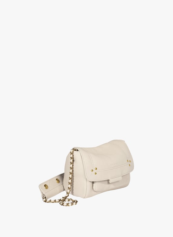 Sac à bandoulière Lulu S en cuir | Beige by JÉRÔME DREYFUSS Sac à bandoulière Lulu S en cuir Beige