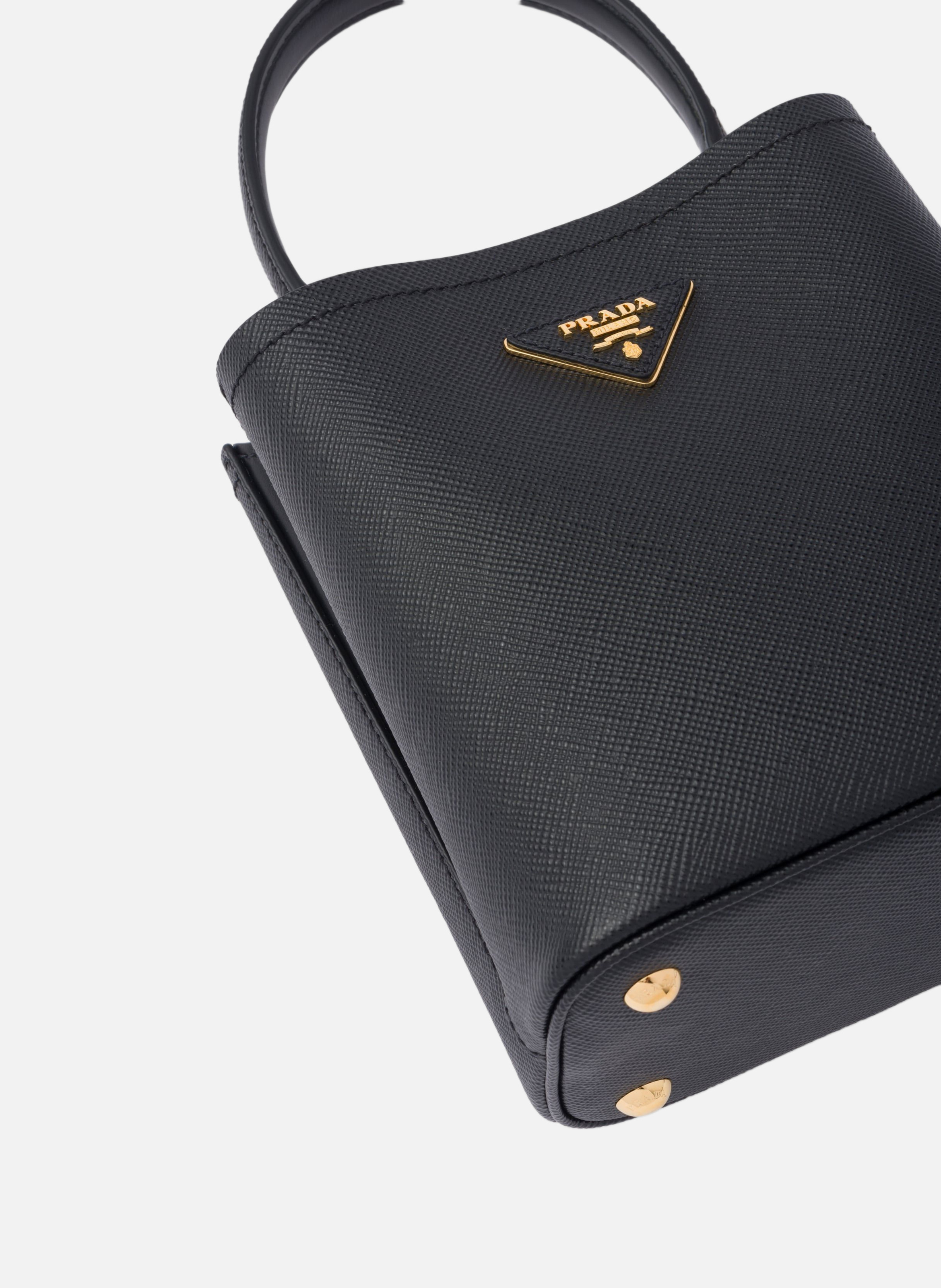 Petit sac prada panier en cuir saffiano PRADA Noir