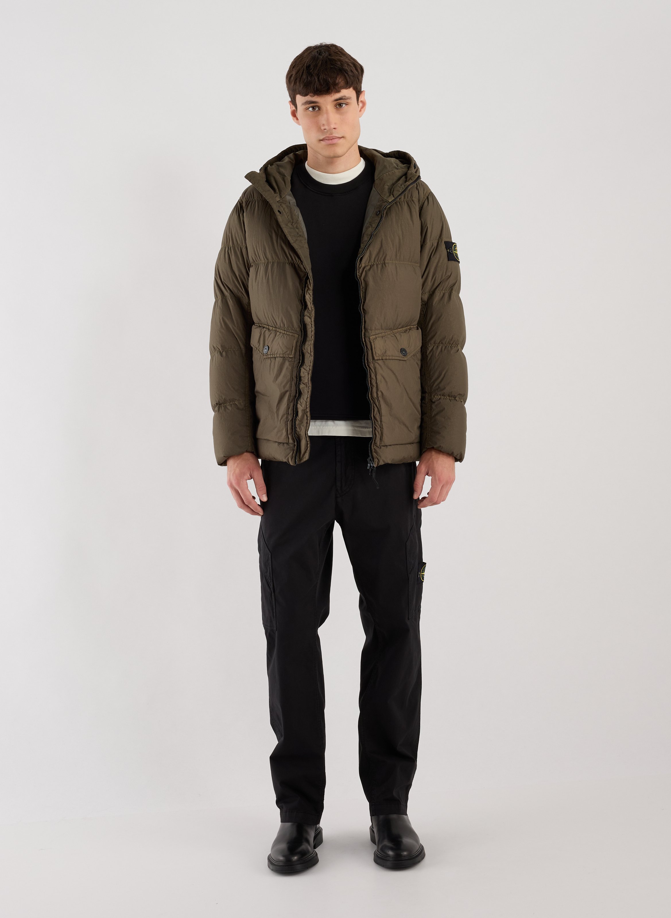 Down jacket  STONE ISLAND Green