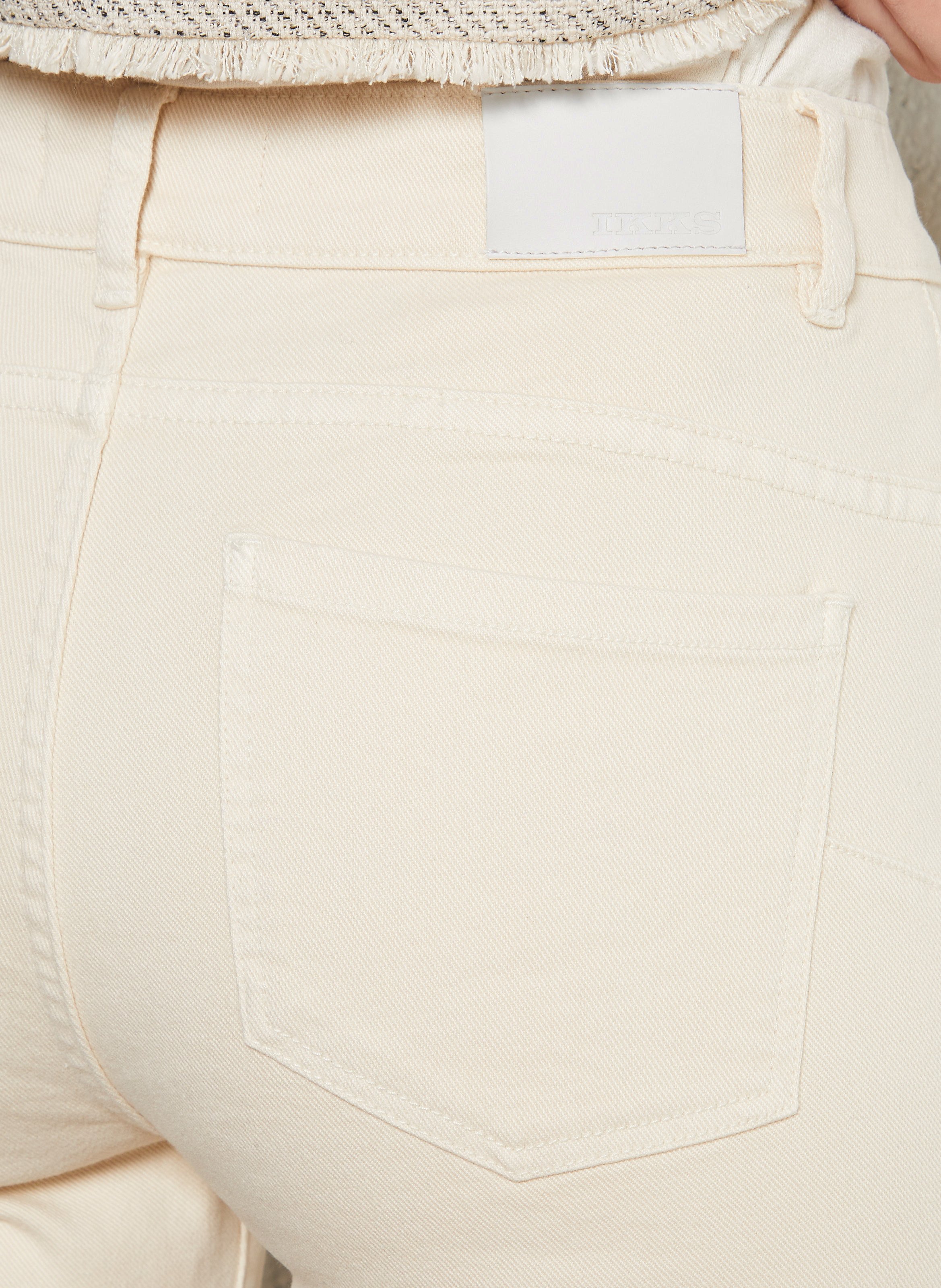 Jean flare à braguette boutonnée jodie IKKS Blanc