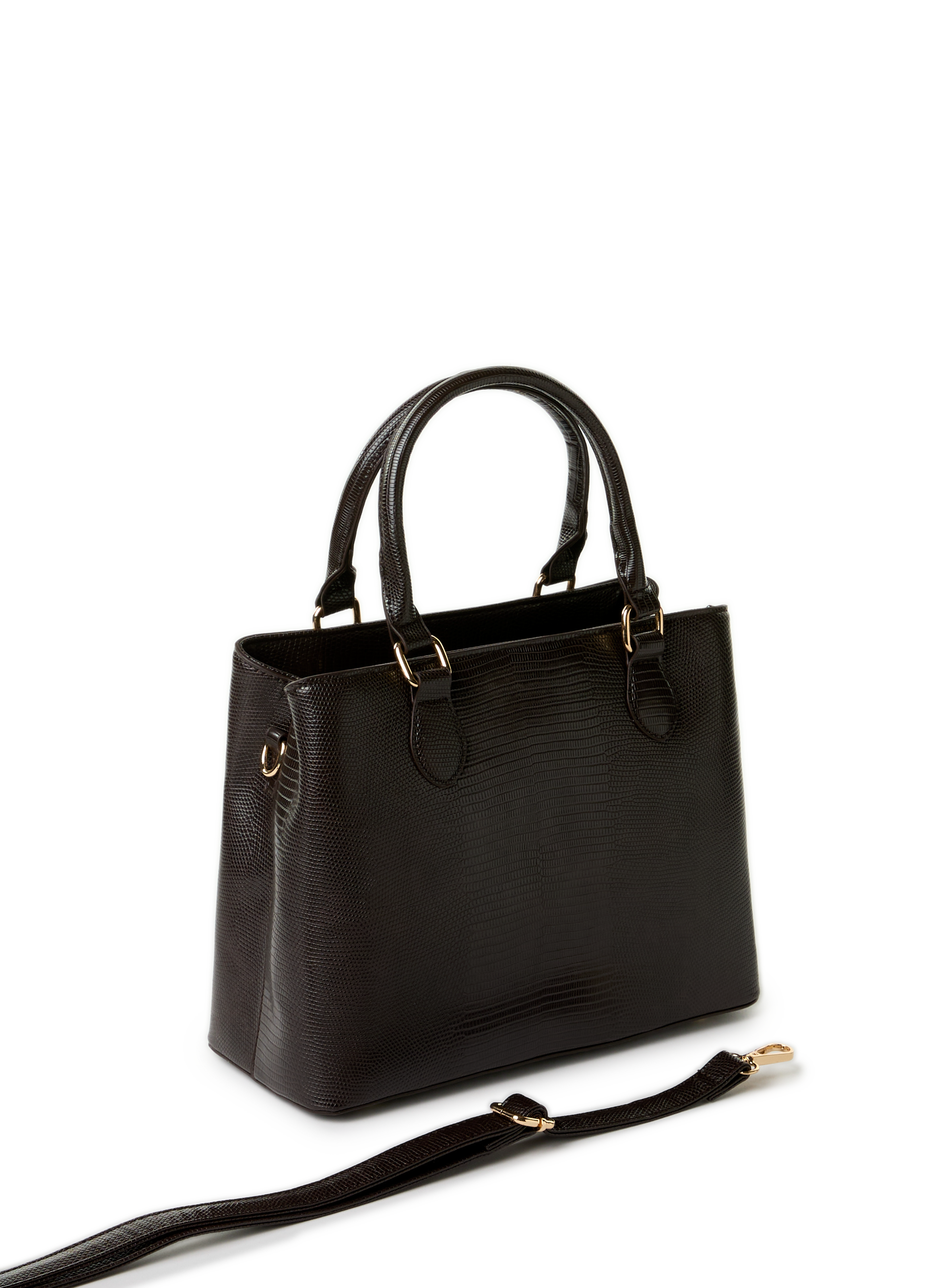 Sac à main craquelé AU PRINTEMPS PARIS Marron