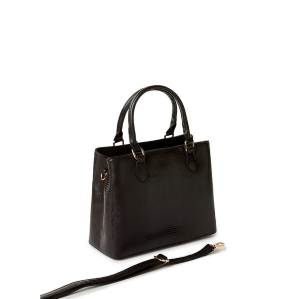 Au Printemps Paris Sac À Main Craquelé In Brown