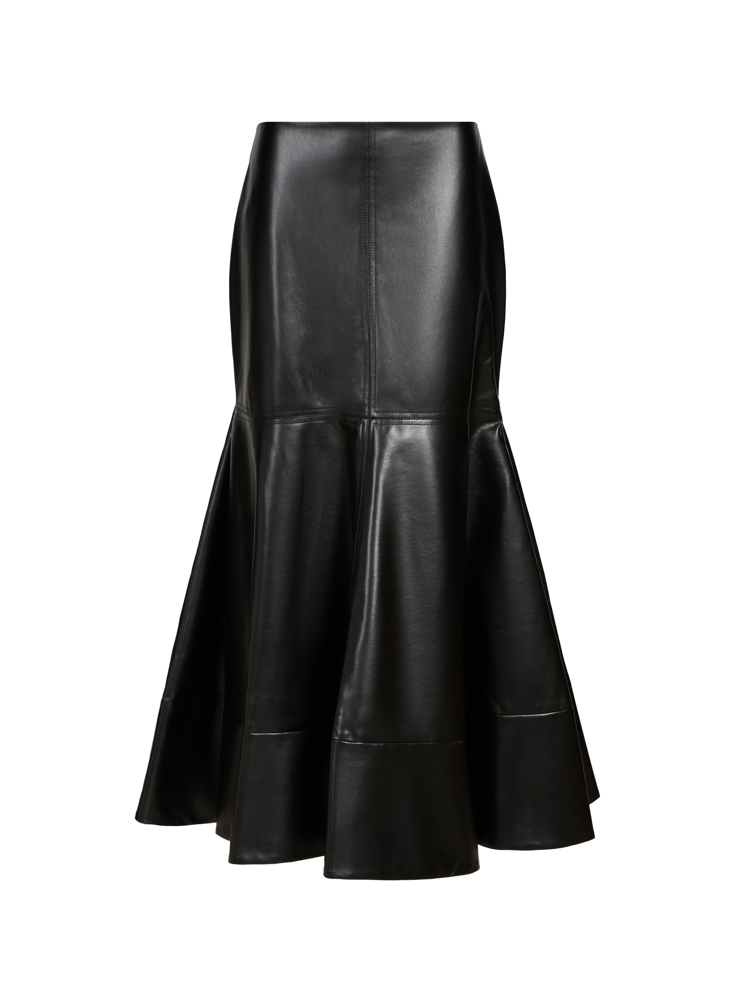 Jupe évasée effet cuir A.W.A.K.E. MODE Noir