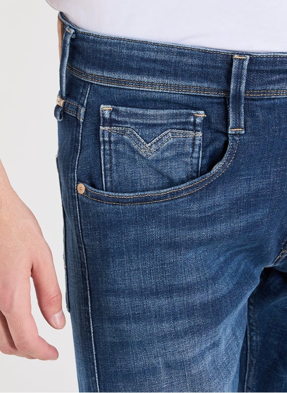 Jeans déchiré en coton mélangé | Bleu by REPLAY Jeans déchiré en coton mélangé Bleu