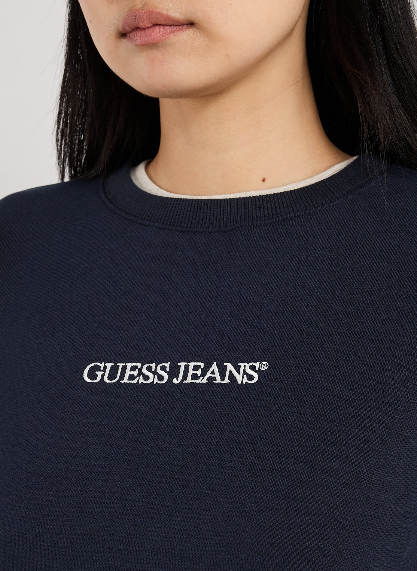 Cotton sweatshirt GUESS Blue
