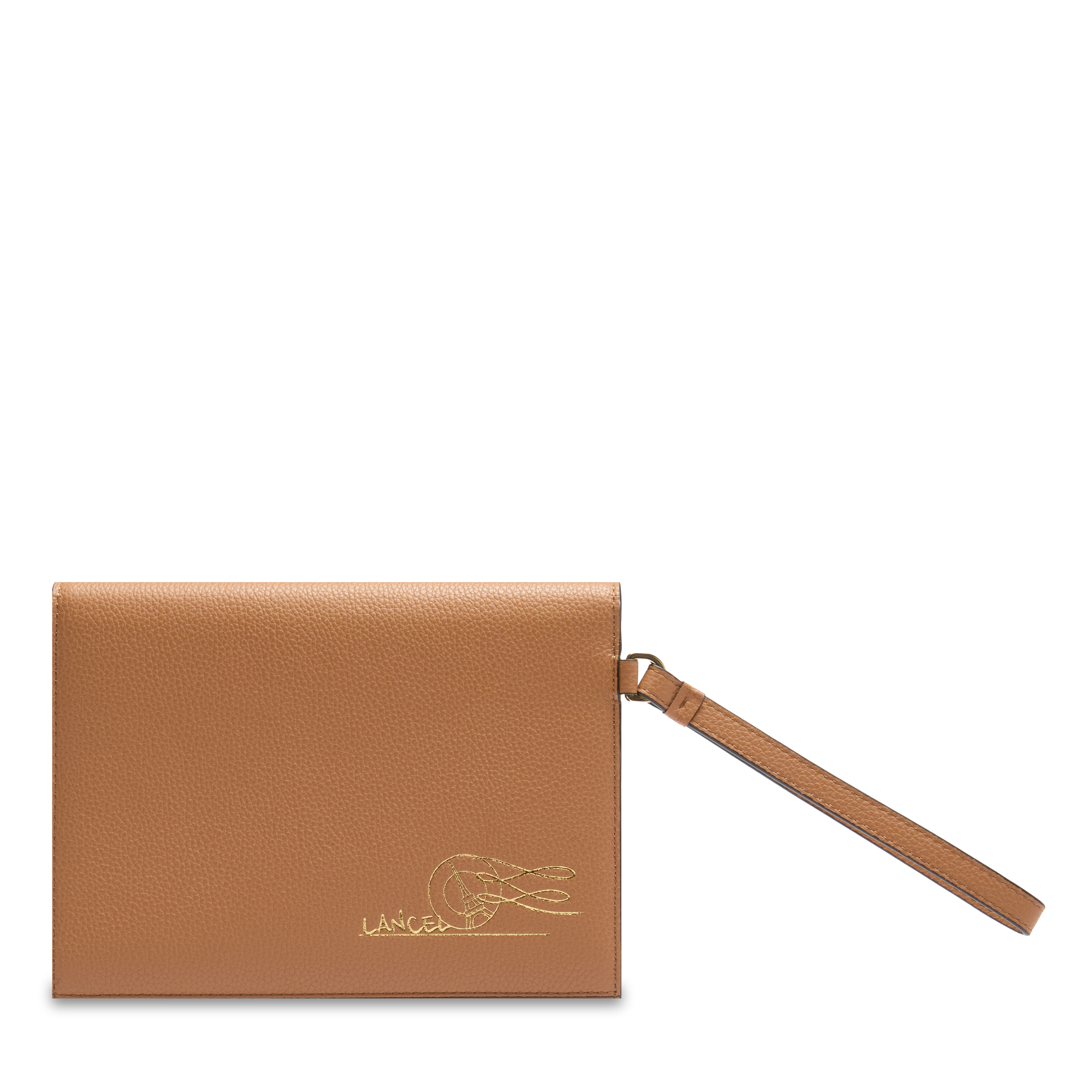 Pochette rabat m enveloppe de lancel en cuir LANCEL Marron