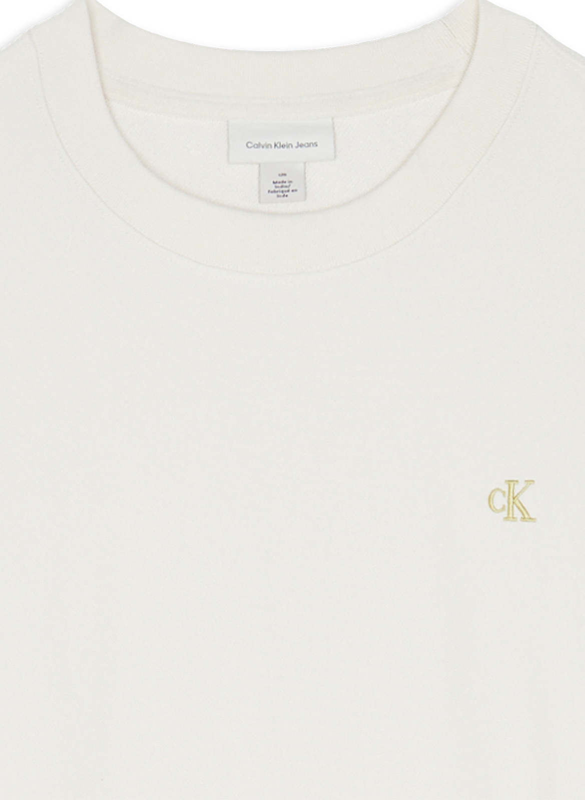 Sweatshirt oversize en tissu éponge de coton CALVIN KLEIN Blanc