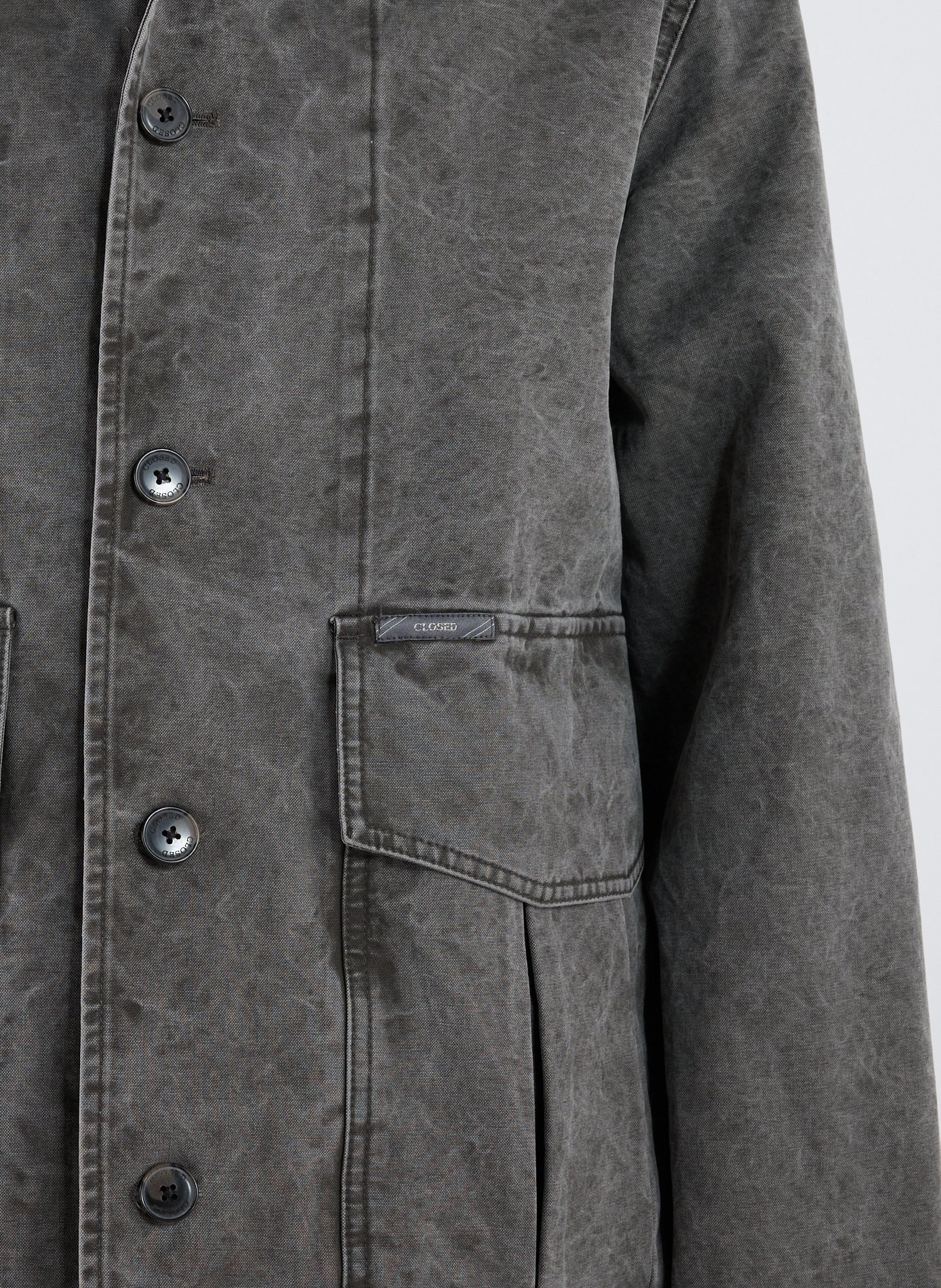 Veste droite en coton CLOSED Gris