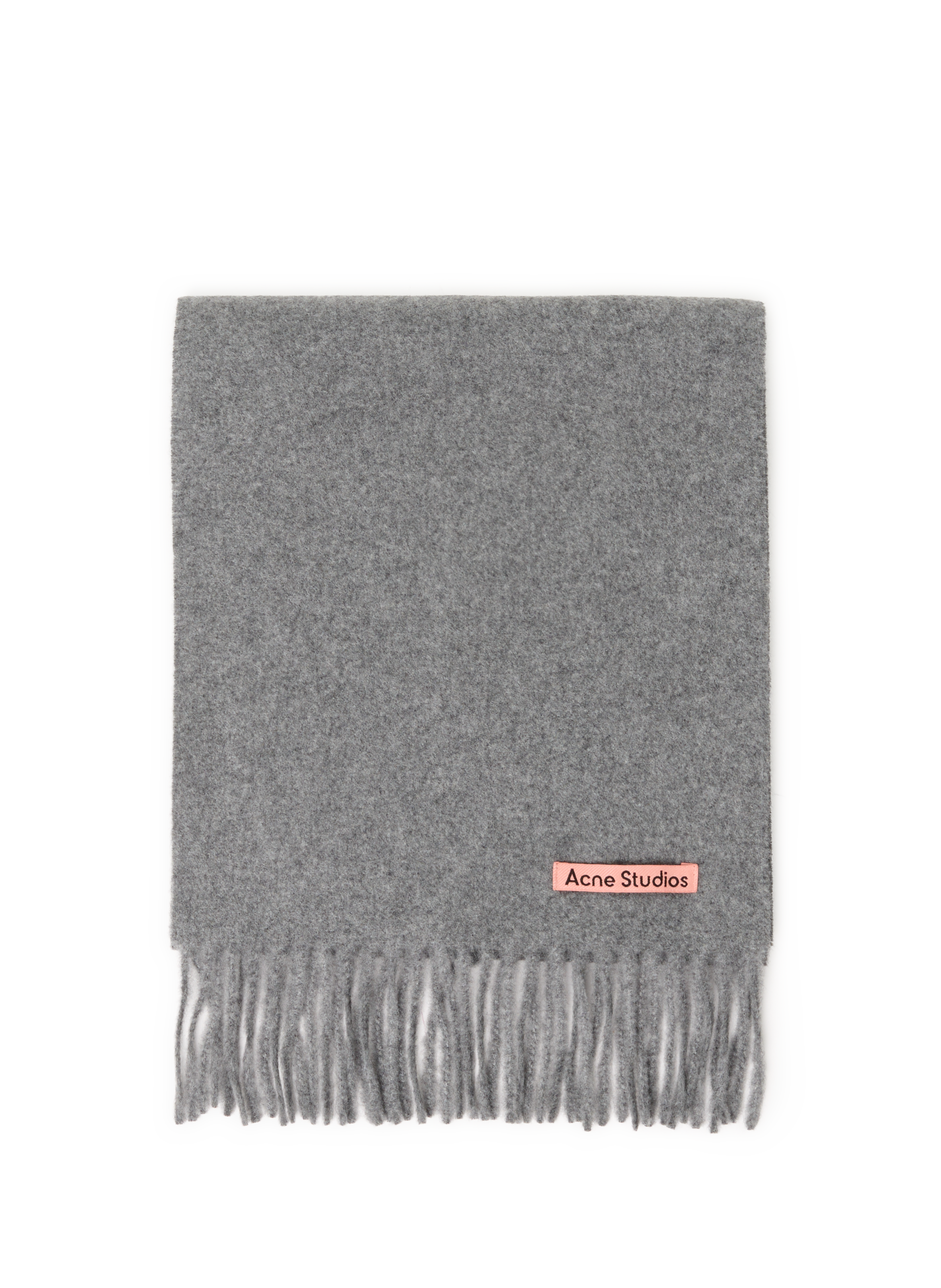 ACNE STUDIOS Scarf with a plain and checked appearance Grey