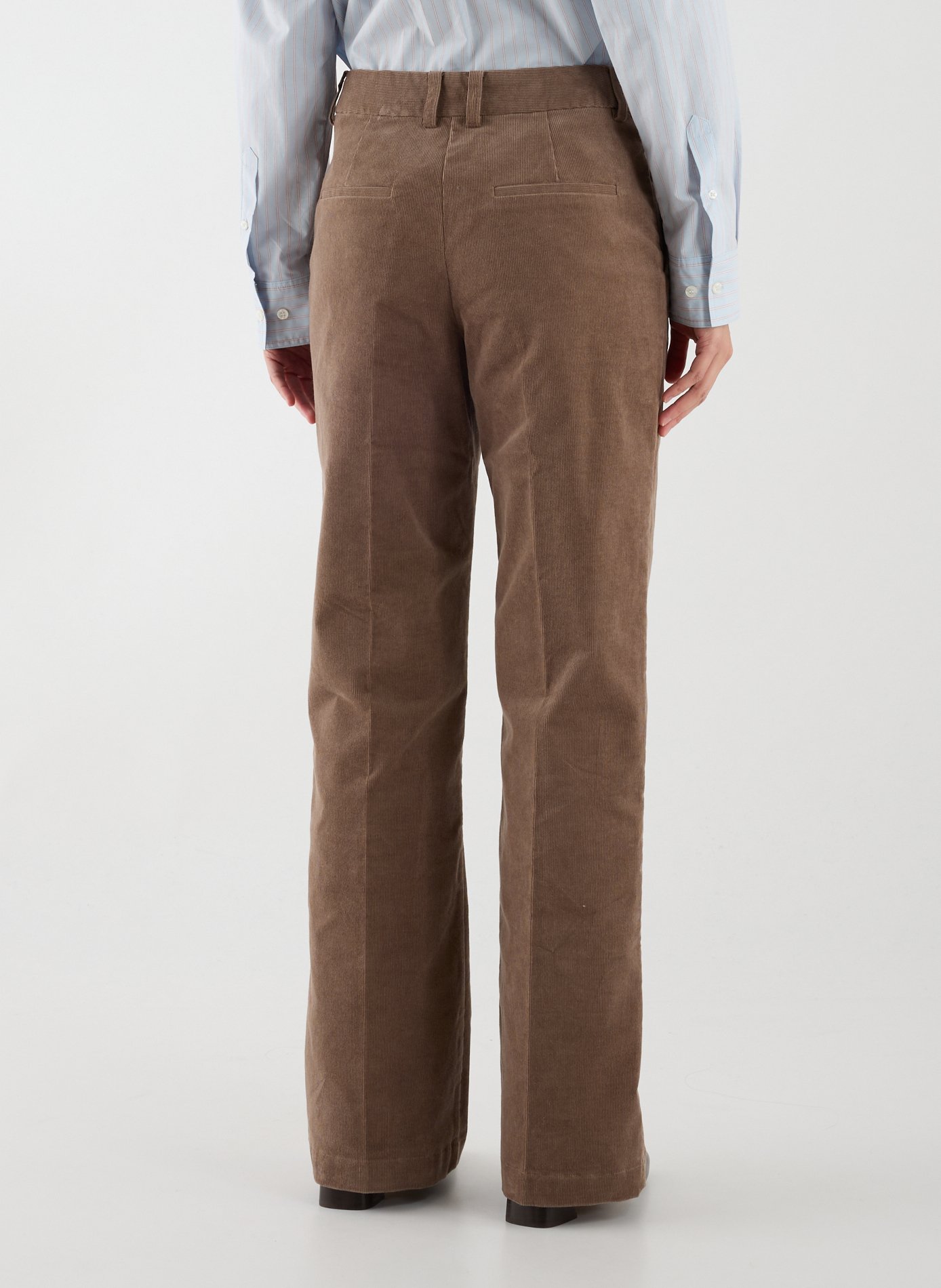 Flared corduroy cotton pants SAMSOE SAMSOE Brown