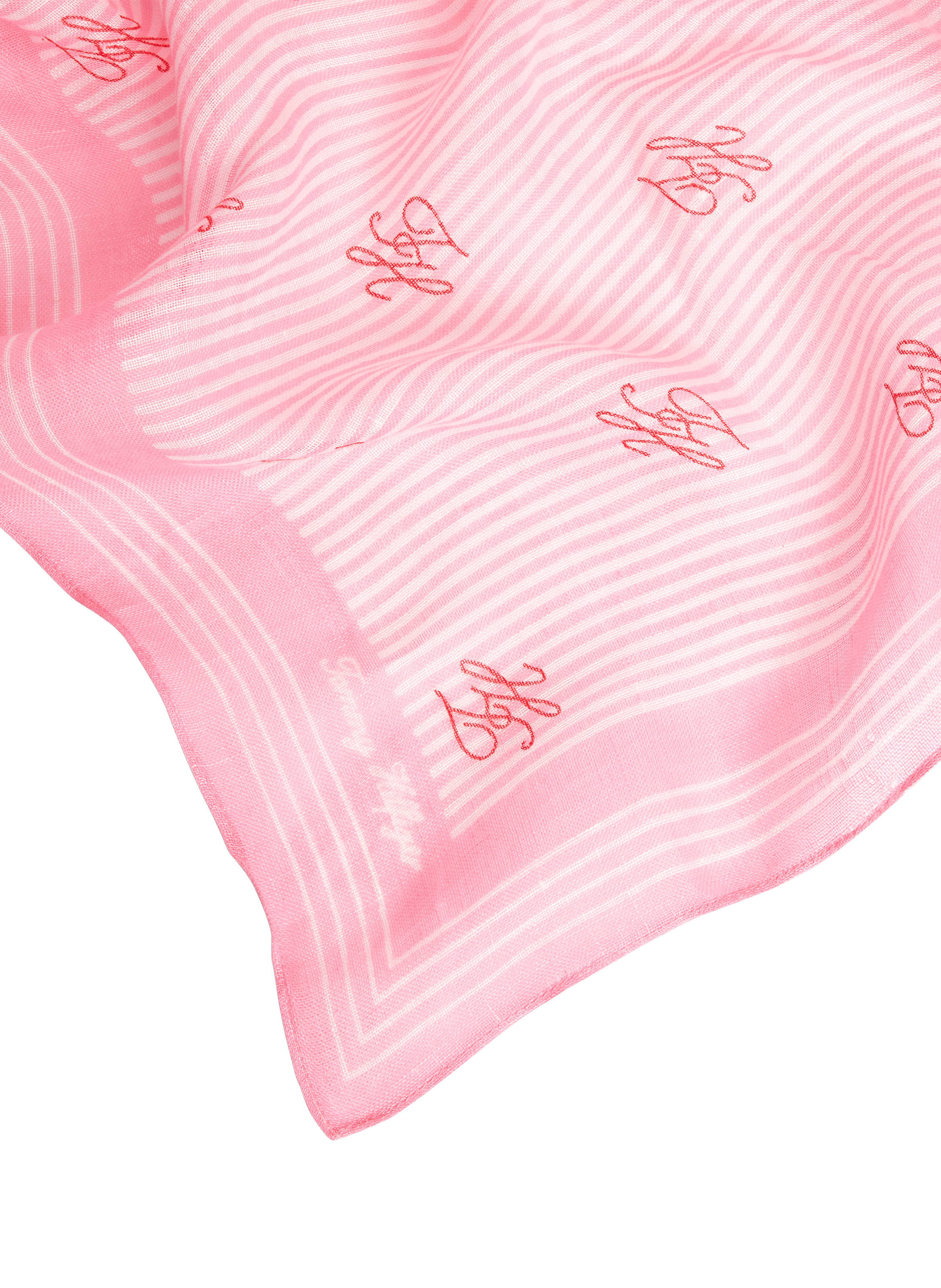 Embroidered linen scarf TOMMY HILFIGER Pink