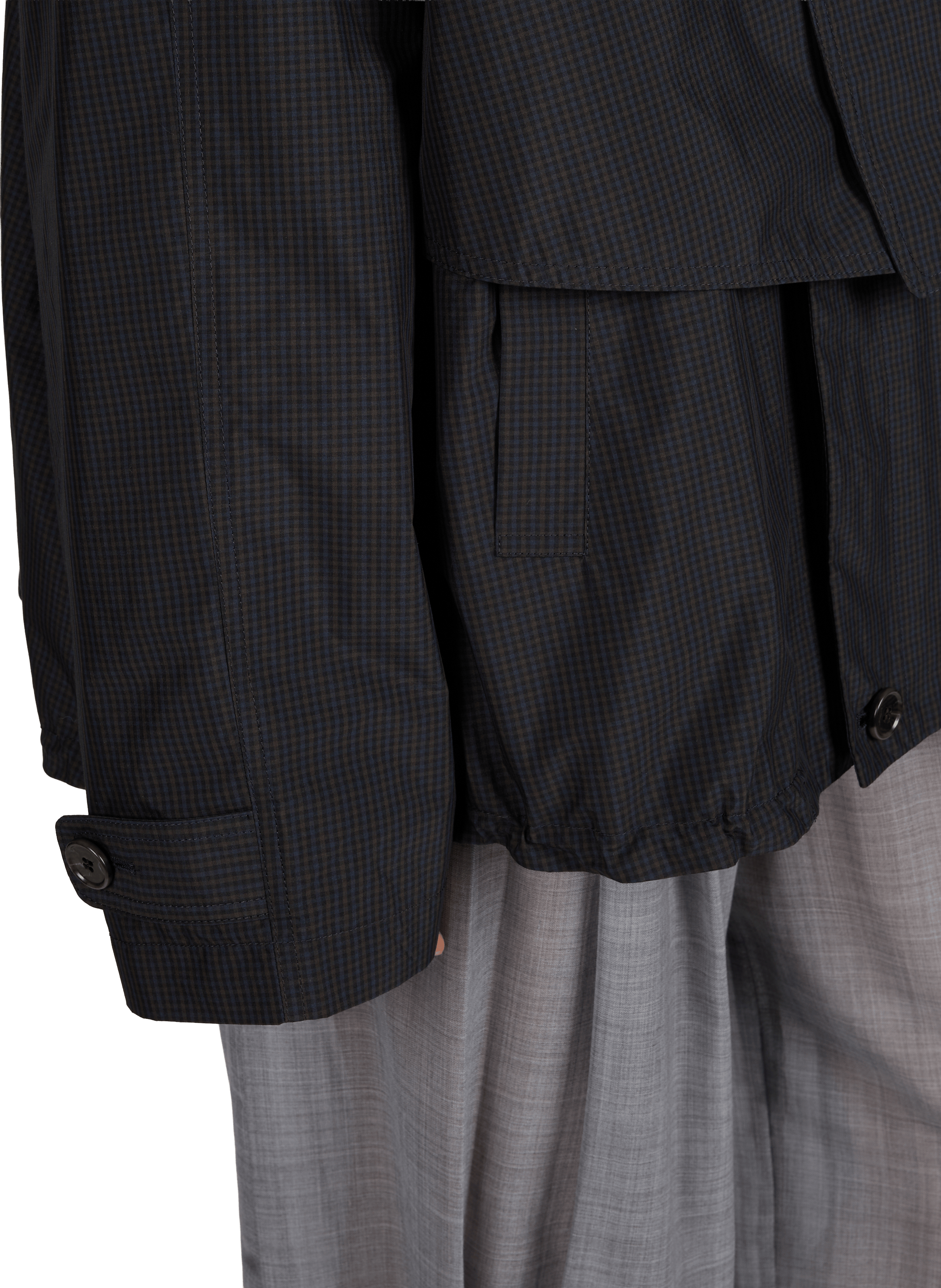 Printed cotton blend trench coat TIBI Blue