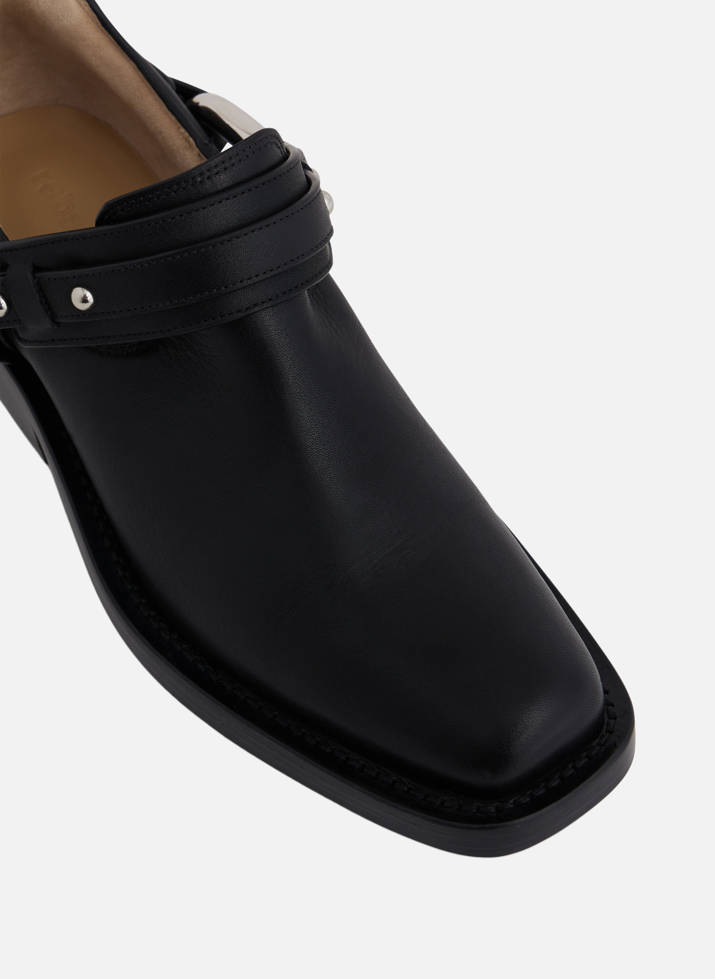 Bottines biker en cuir RABANNE Noir