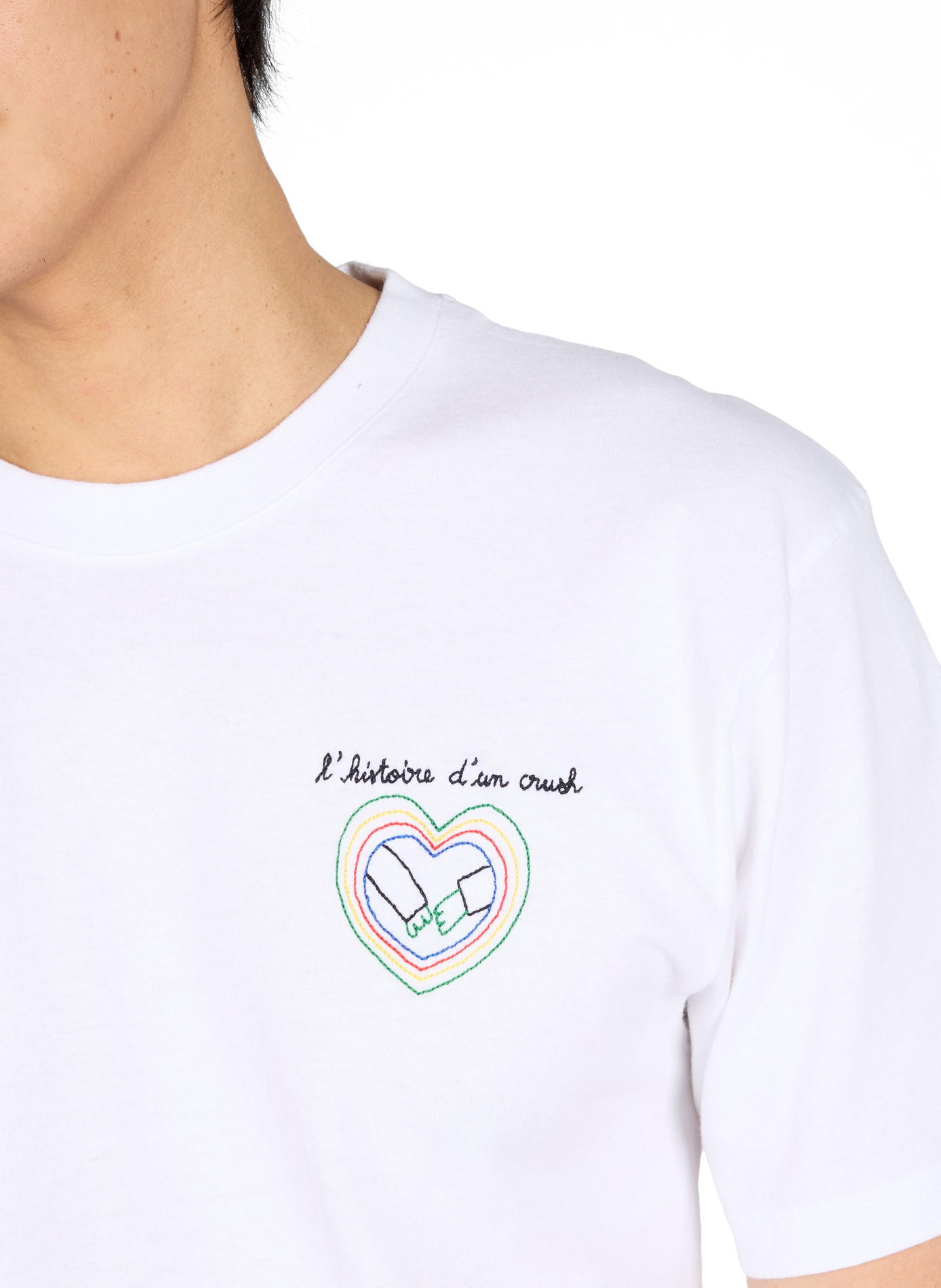 T-shirt Patureau brodé en coton biologique MAISON LABICHE Blanc