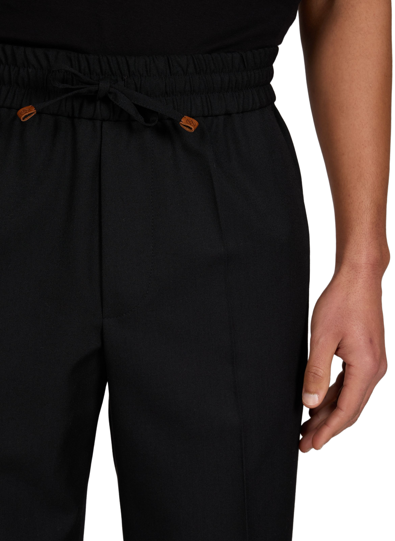 Pantalon droit taille élastique DROLE DE MONSIEUR Noir