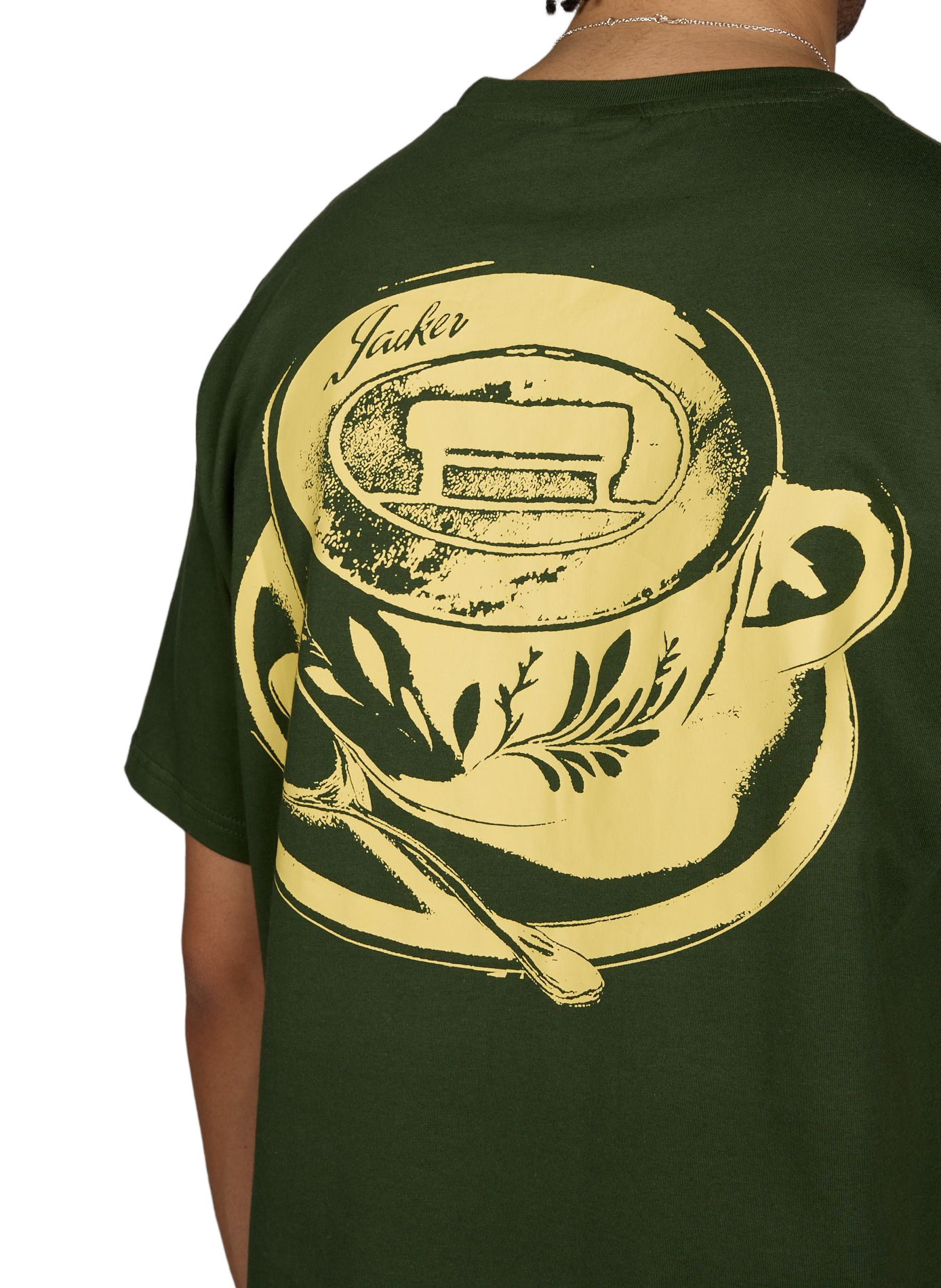 Maglietta stampata in cotone JACKER. Verde