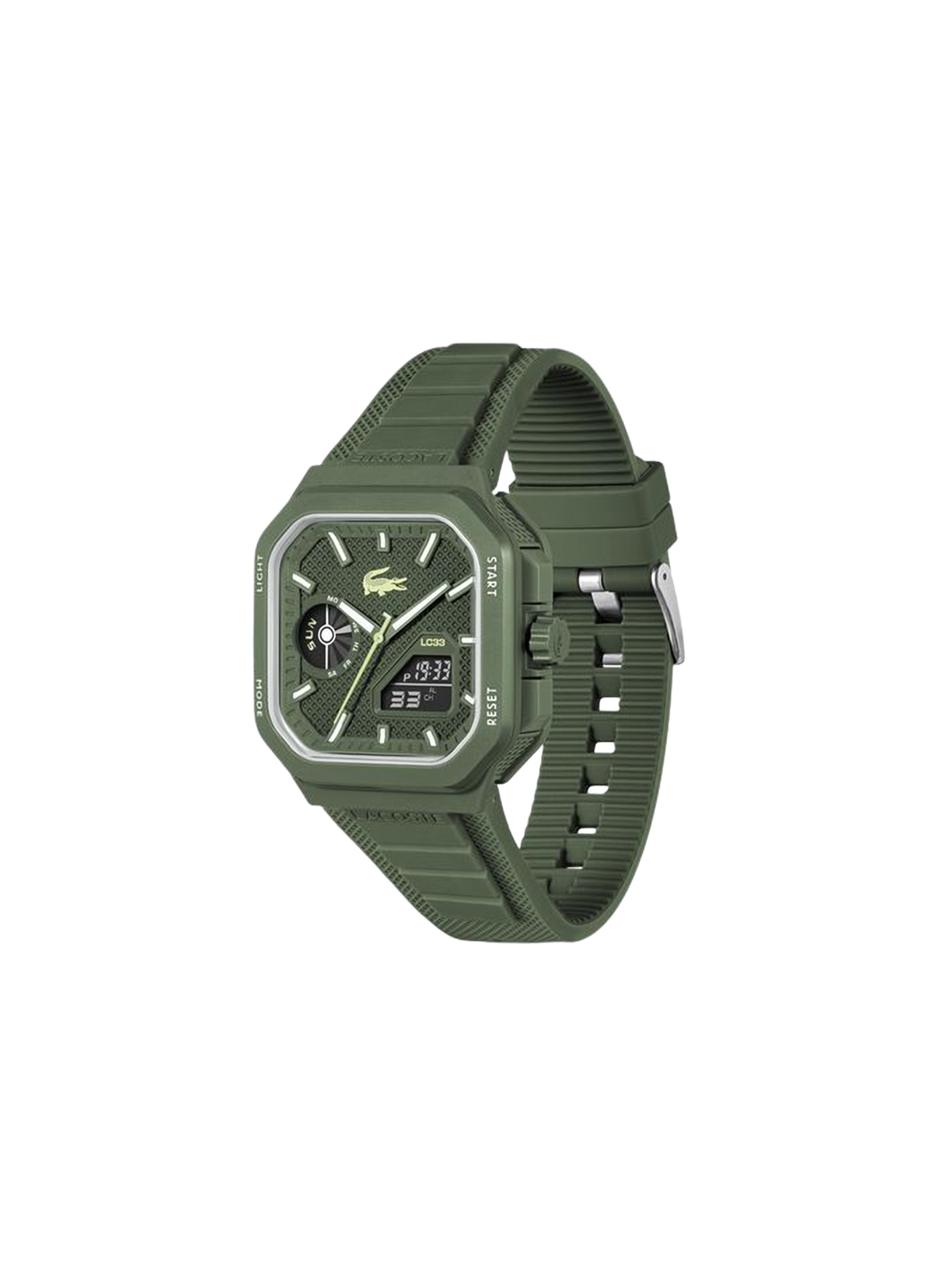 Montre quartz LC33 Square en silicone LACOSTE MONTRES Vert