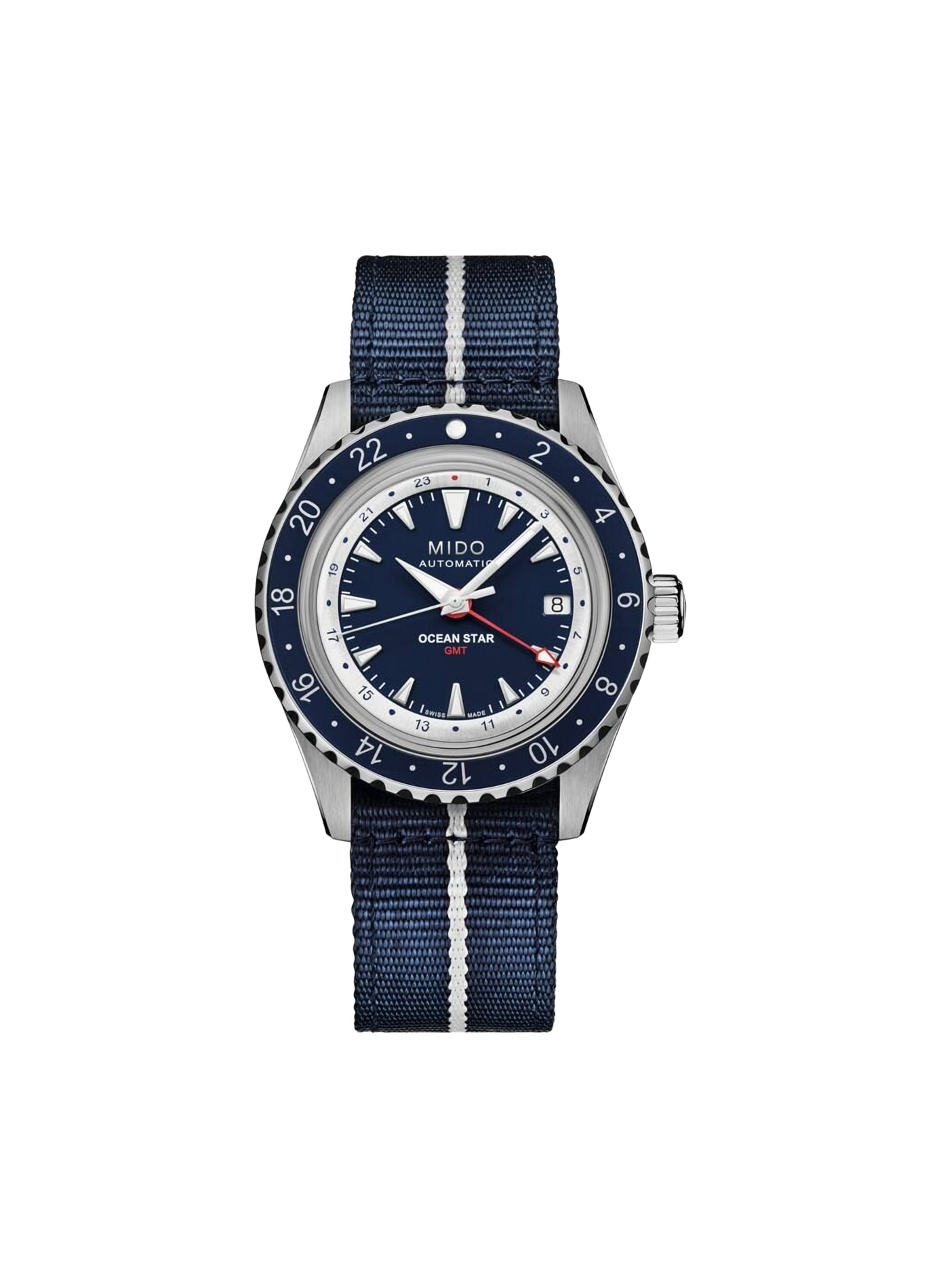 Montre analogique Ocean Star en acier inoxydable MIDO Bleu