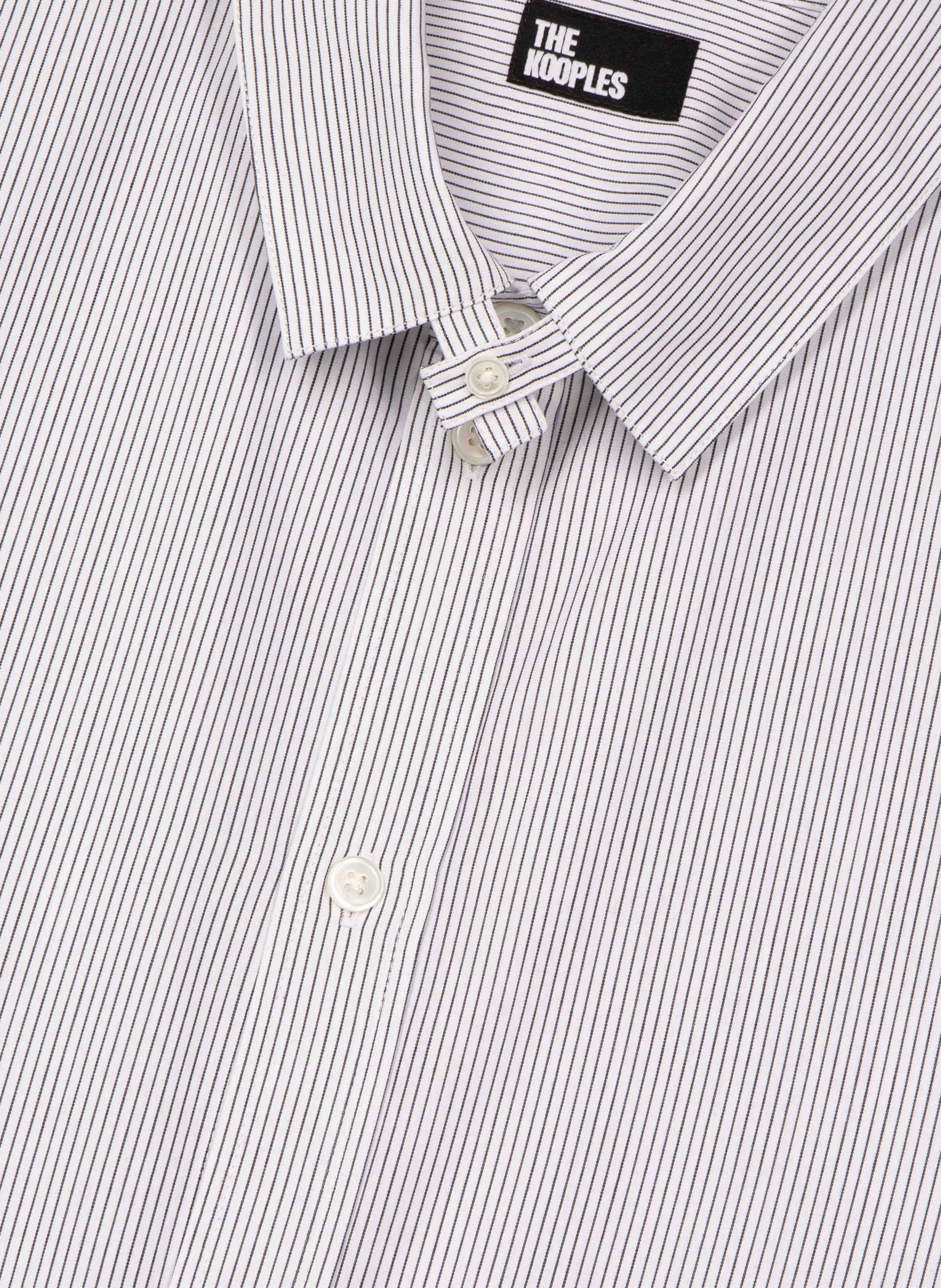 Chemise col à bride rayée THE KOOPLES Blanc