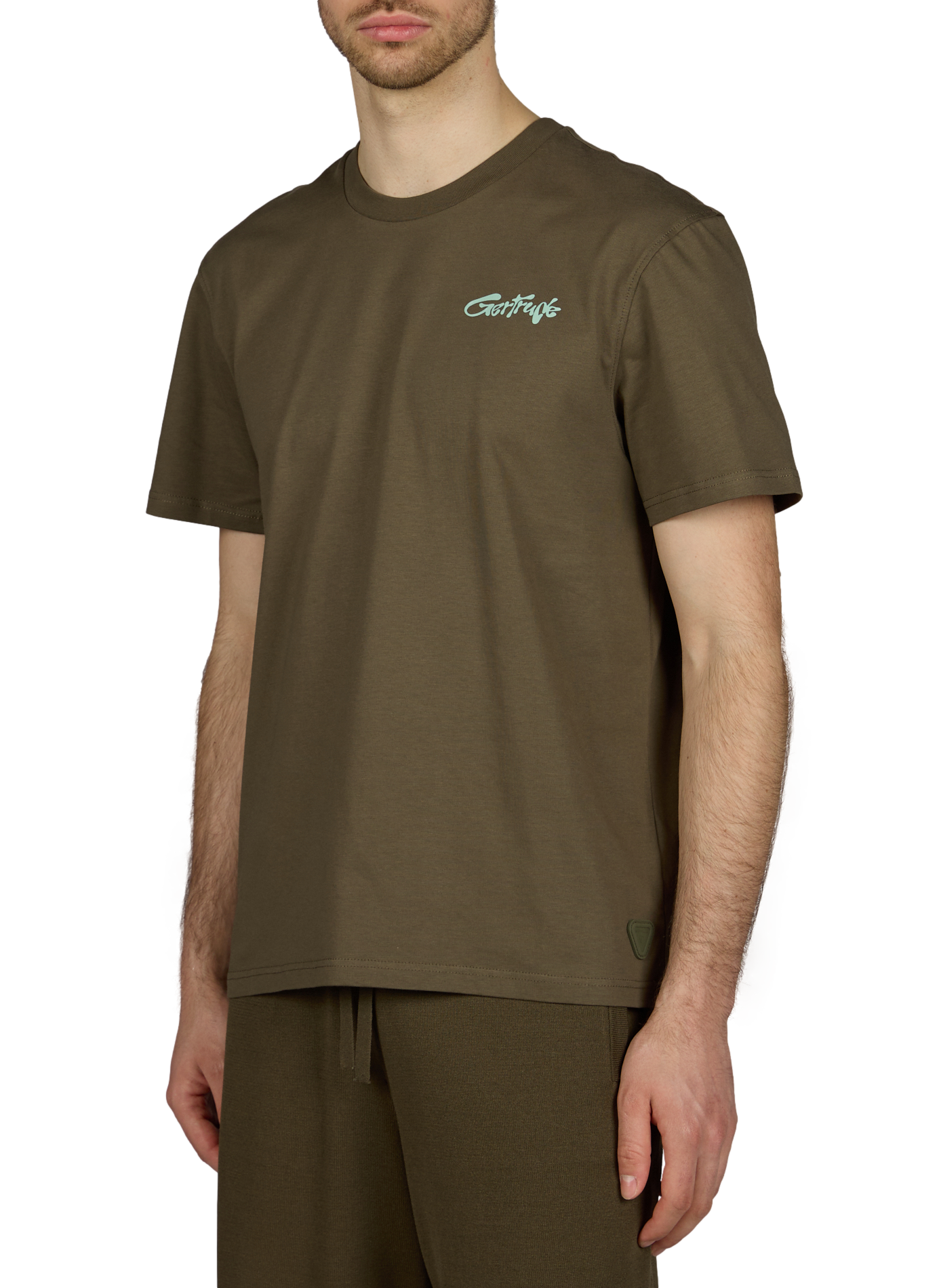 T-shirt imprimé Leonce en coton GERTRUDE ET GASTON Kaki