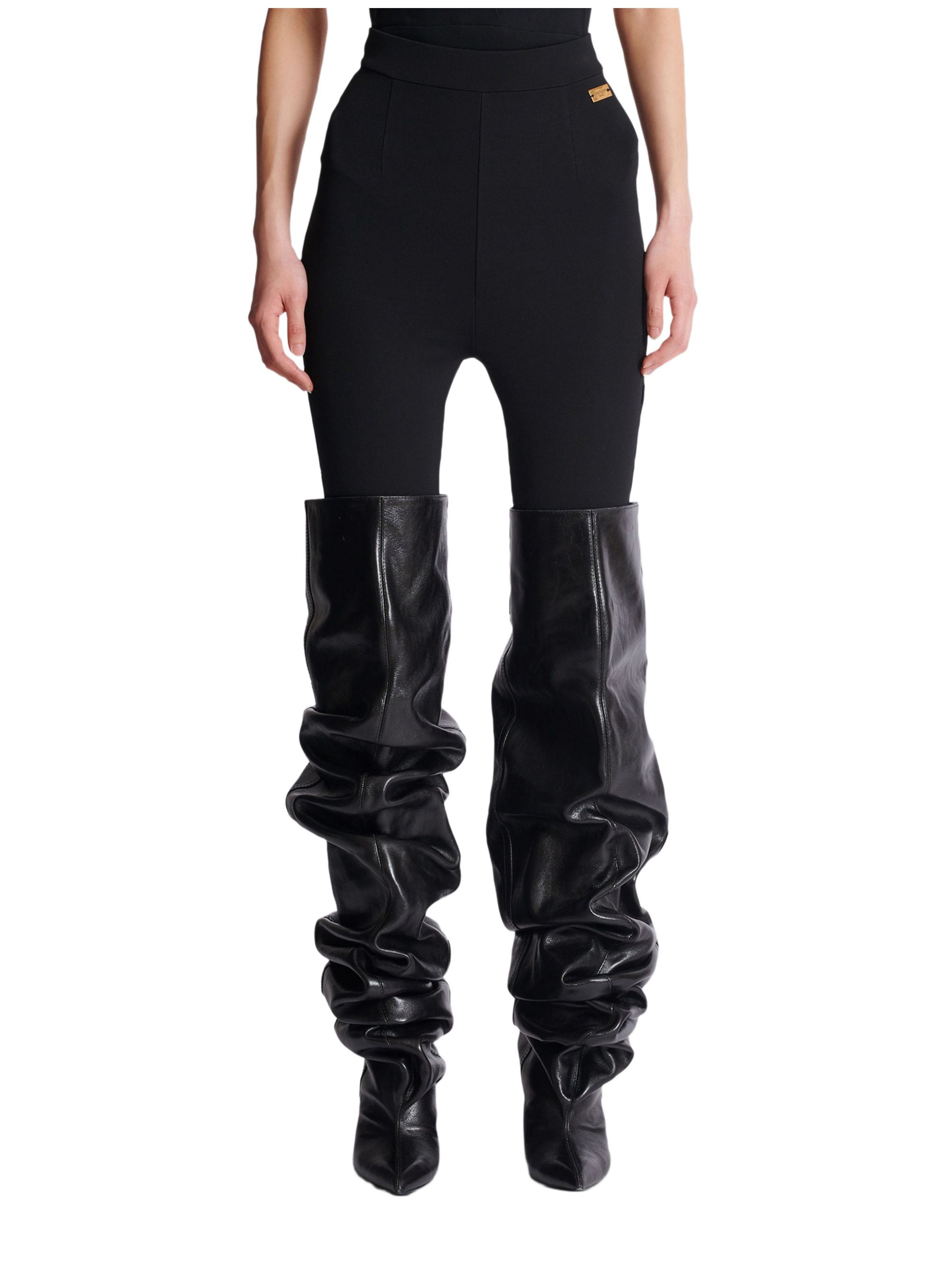 Legging en jersey façon fuseau BALMAIN Noir