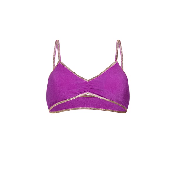 Brassière texturée à liseré doré Brassière texturée à liseré doré