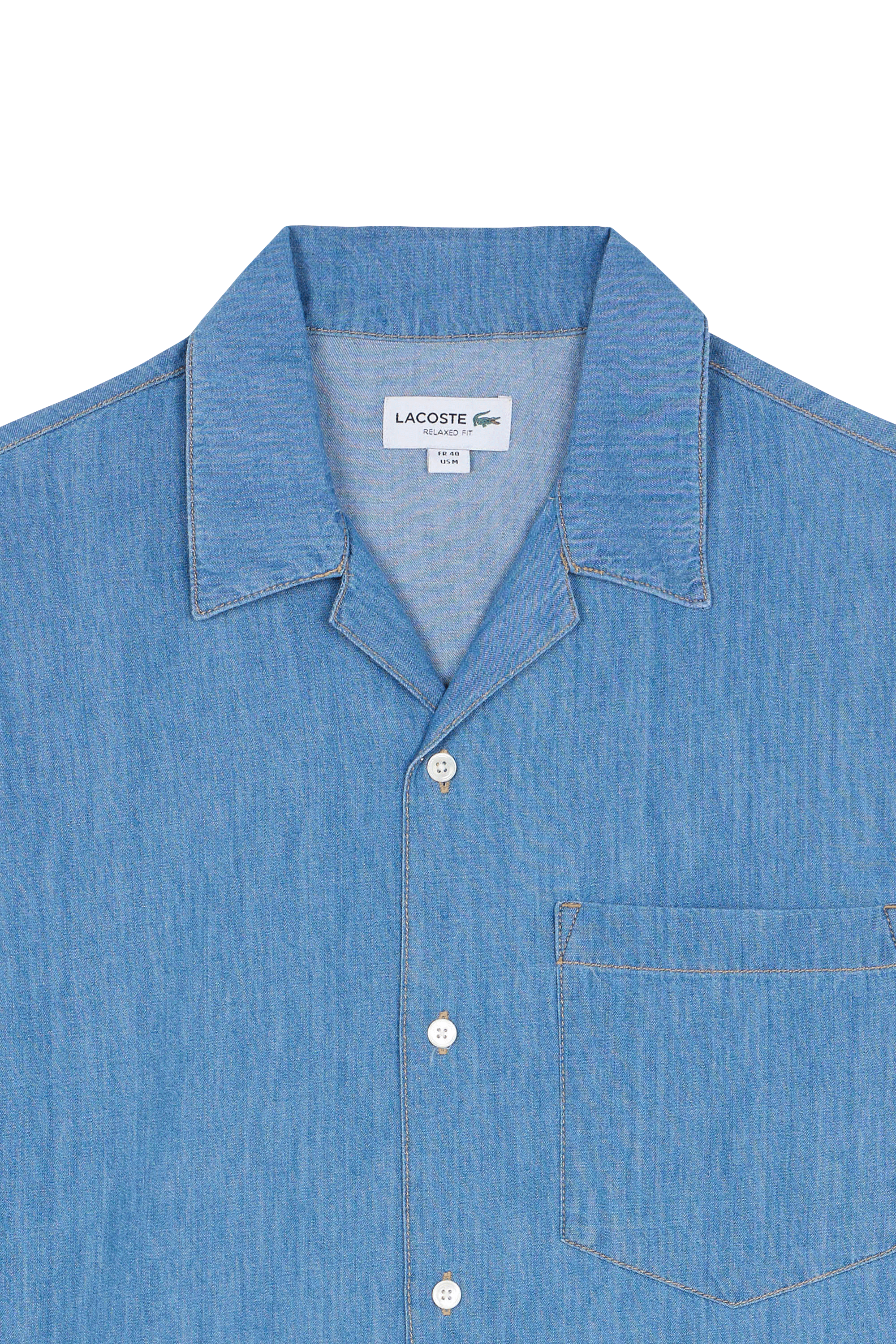 Chemise chemise casual manches co LACOSTE Bleu