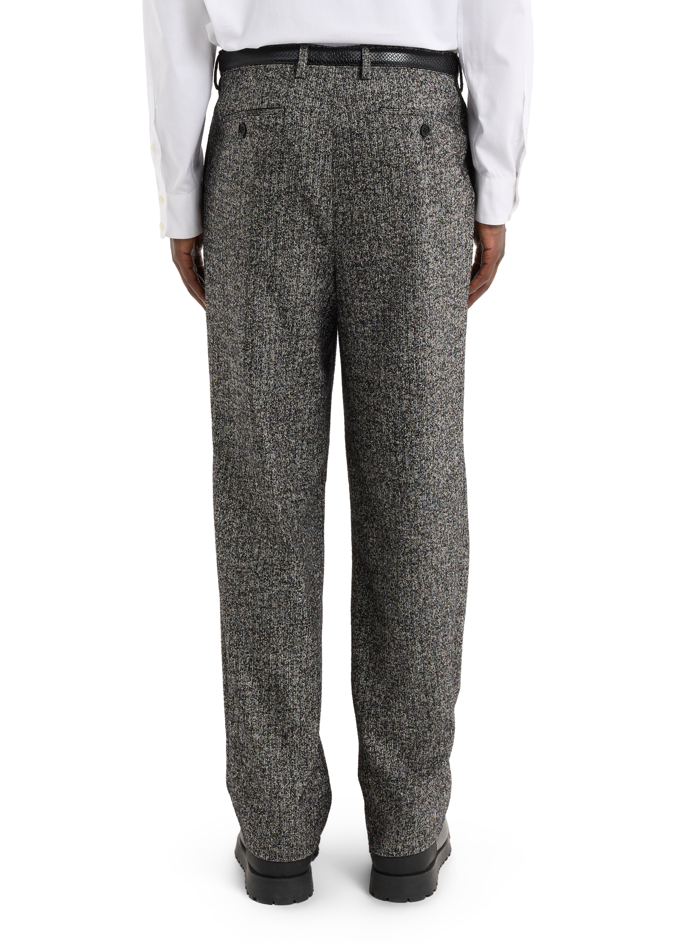 Anzugshose aus gemischtem Woll- und Seiden-Tweed SAISON 1865 Schwarz