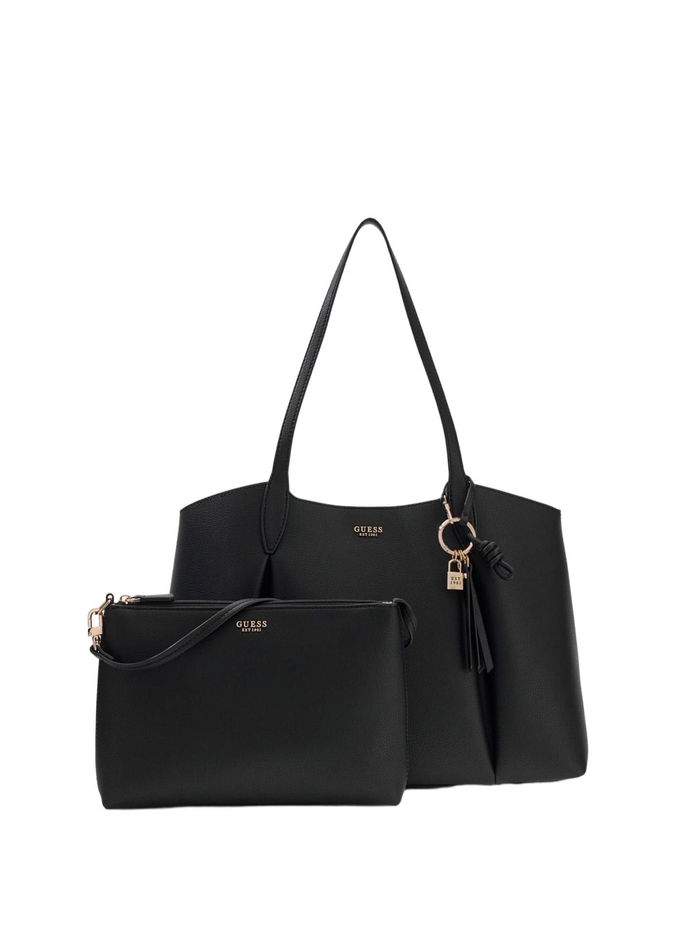 Sac avec pochette grainés Melody GUESS Noir