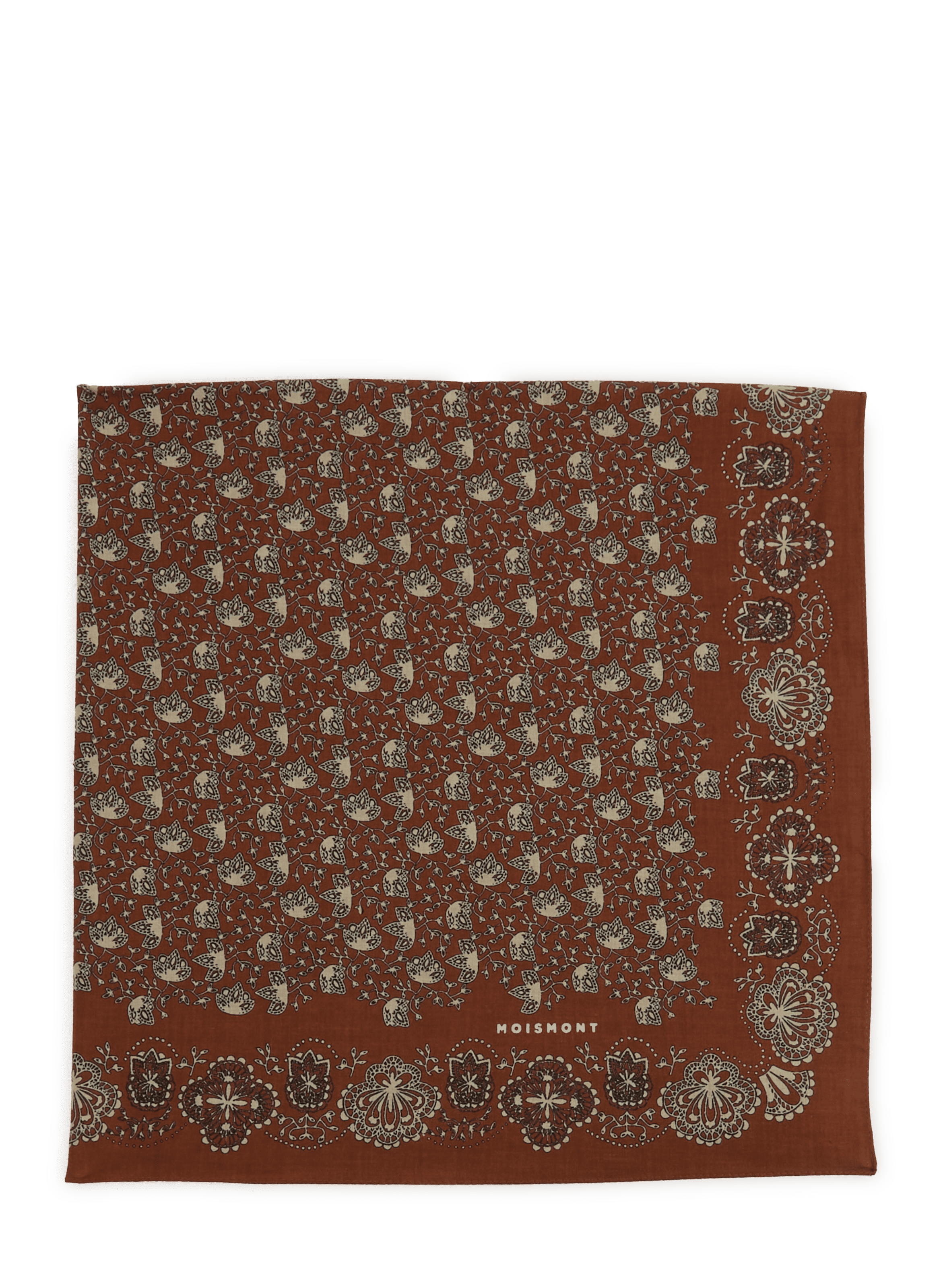 Milan Printed Cotton Scarf MOISMONT Brown