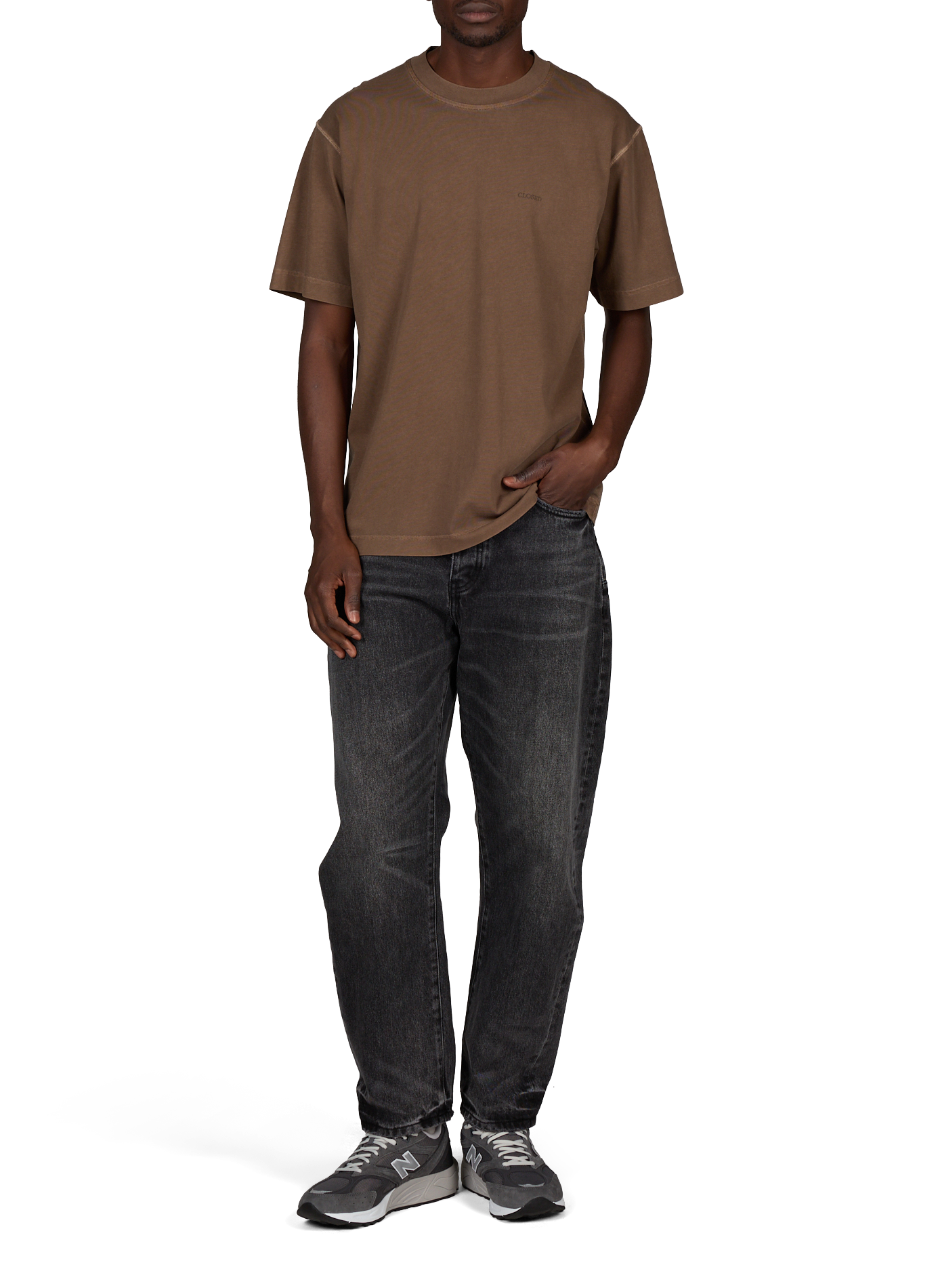 T-shirt met ronde hals CLOSED Bruin