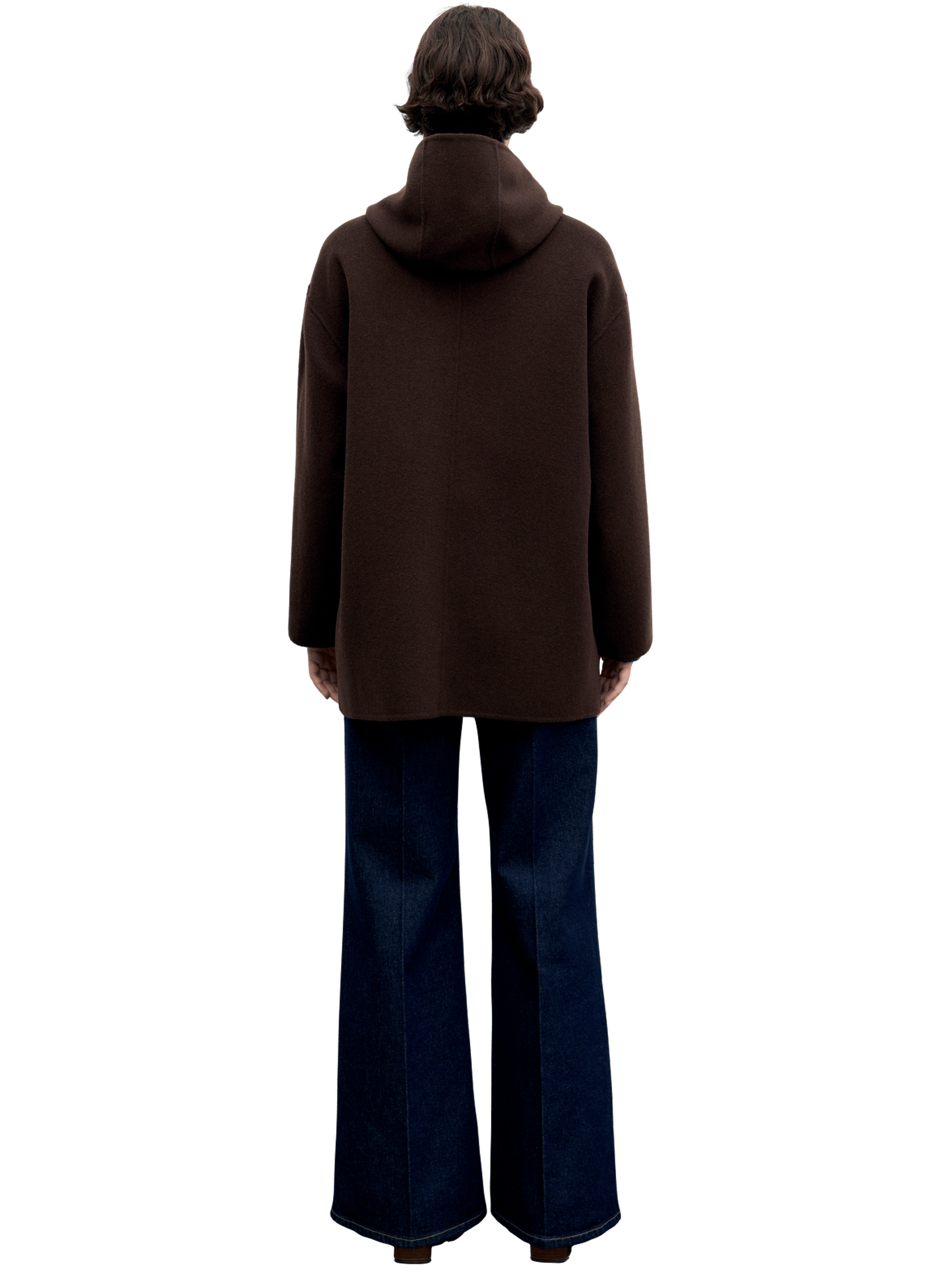 Manteau à capuche en laine double face - alva GERARD DAREL Marron