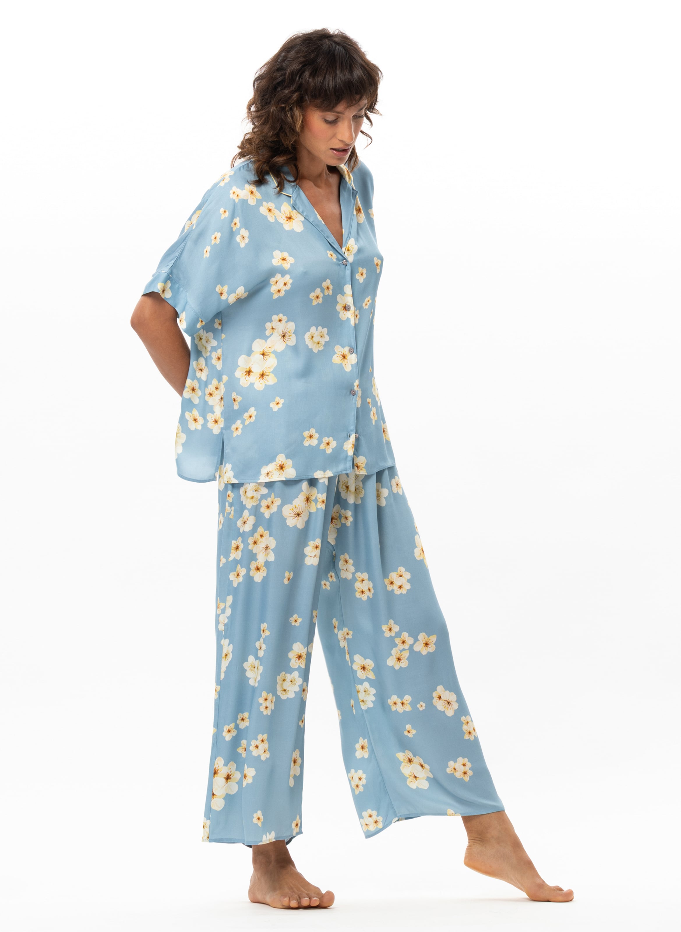 Pyjama boutonné en viscose eden 206 LE CHAT Multicolore