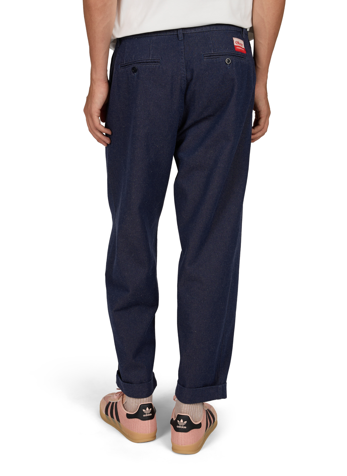 Wijde broek van gemengd katoen. OLOW Blauw