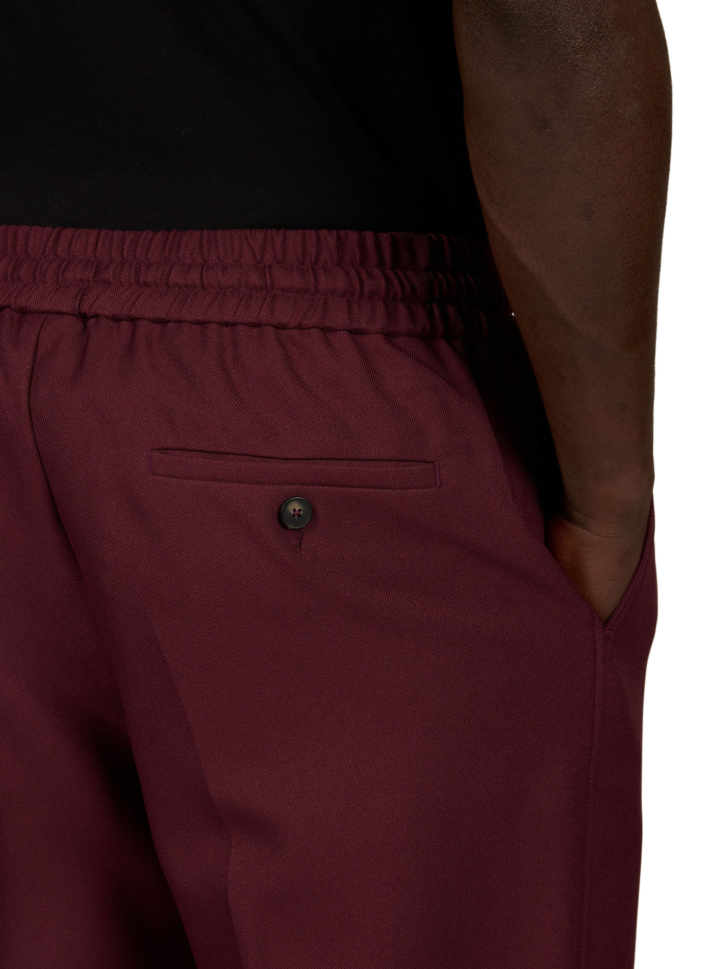Wide-leg pants with elastic waistband DROLE DE MONSIEUR Red