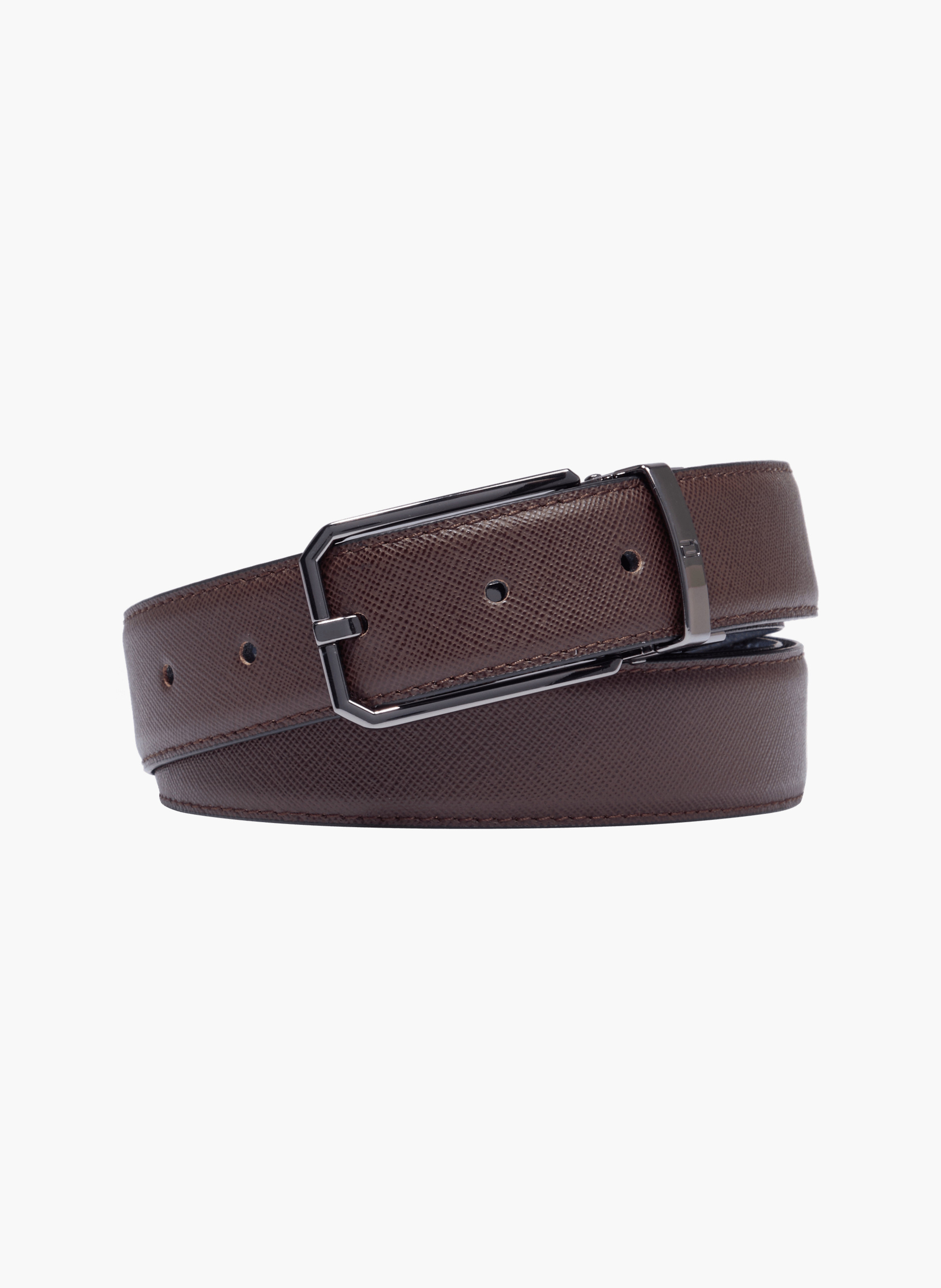 30mm omkeerbare leren riem Leon LANCEL Bruin