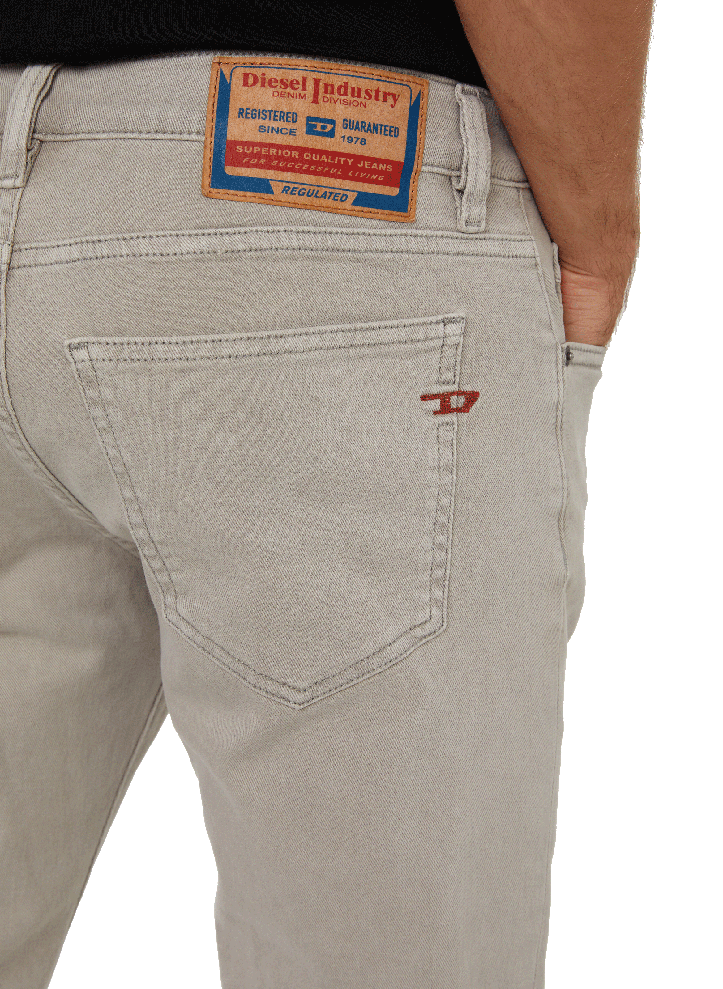 Jean slim en coton  DIESEL Grey