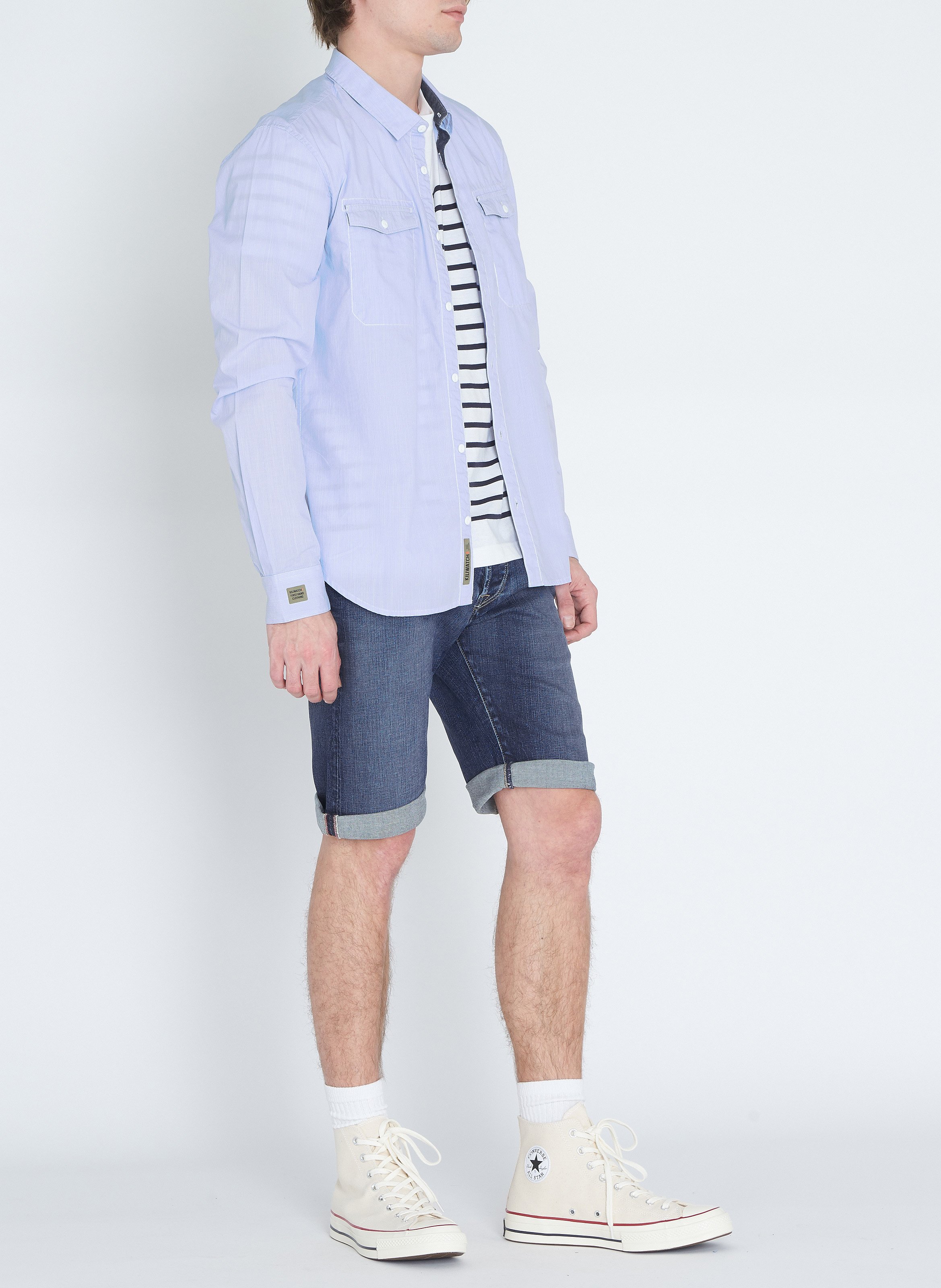 Tee-shirt col rond regular-fit en coton ARMOR-LUX Blanc