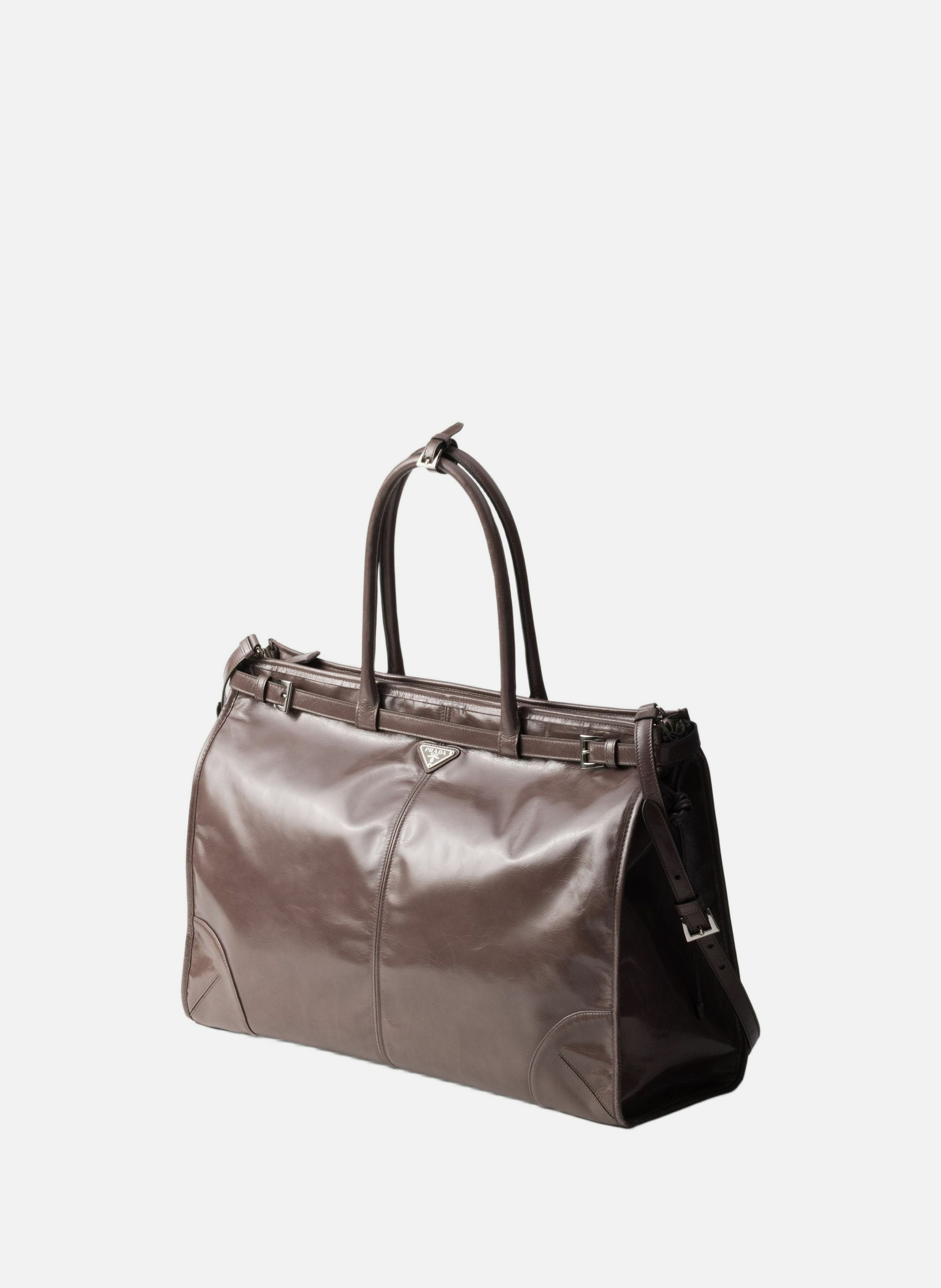 Cabas prada bonnie en cuir PRADA Gris