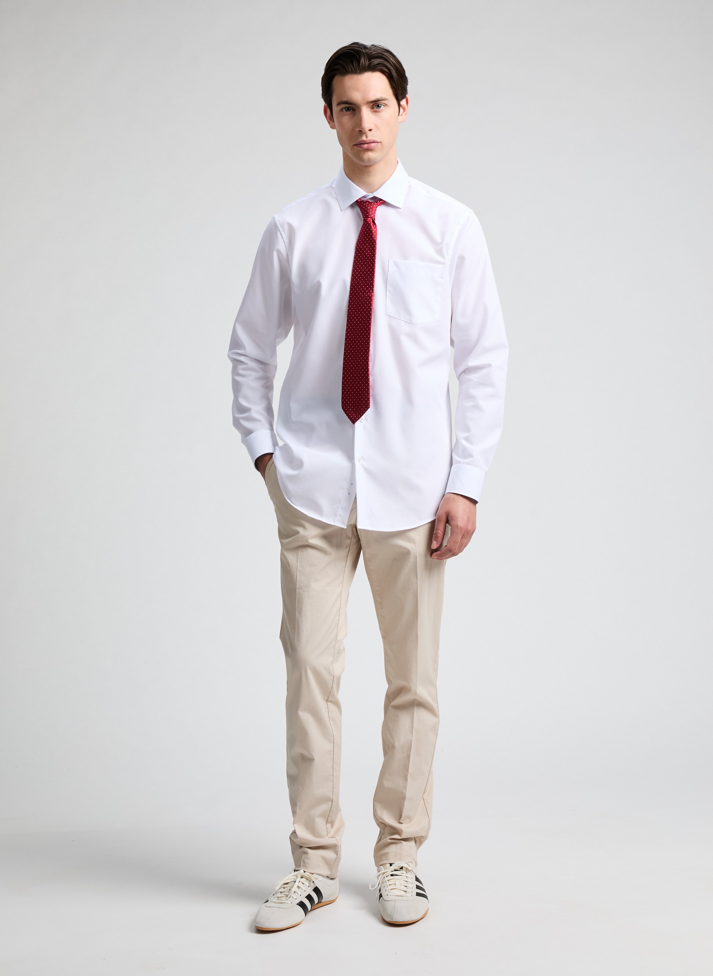 Chemise regular en coton SEIDENSTICKER Blanc