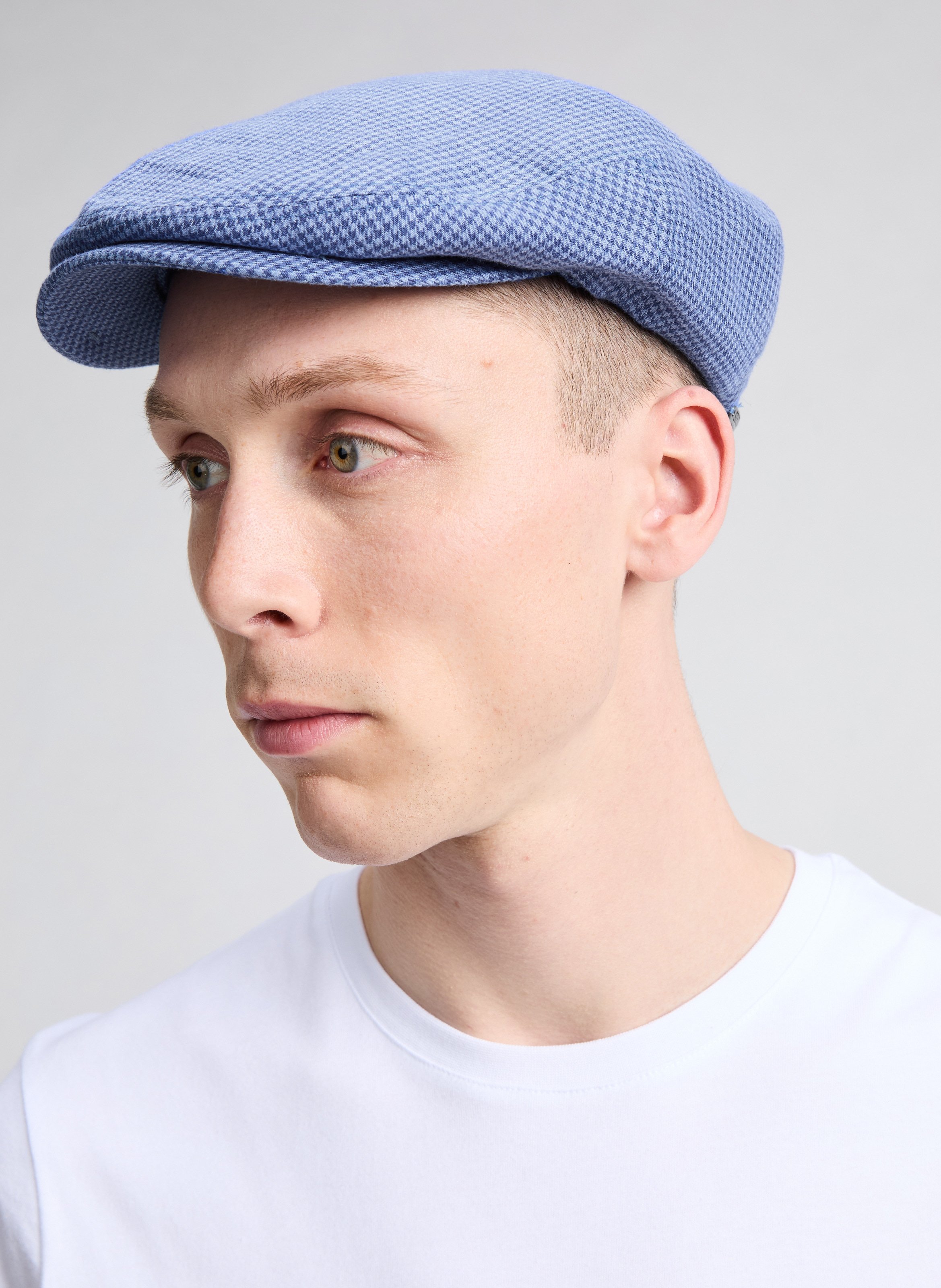 Beret en lin STETSON Bleu