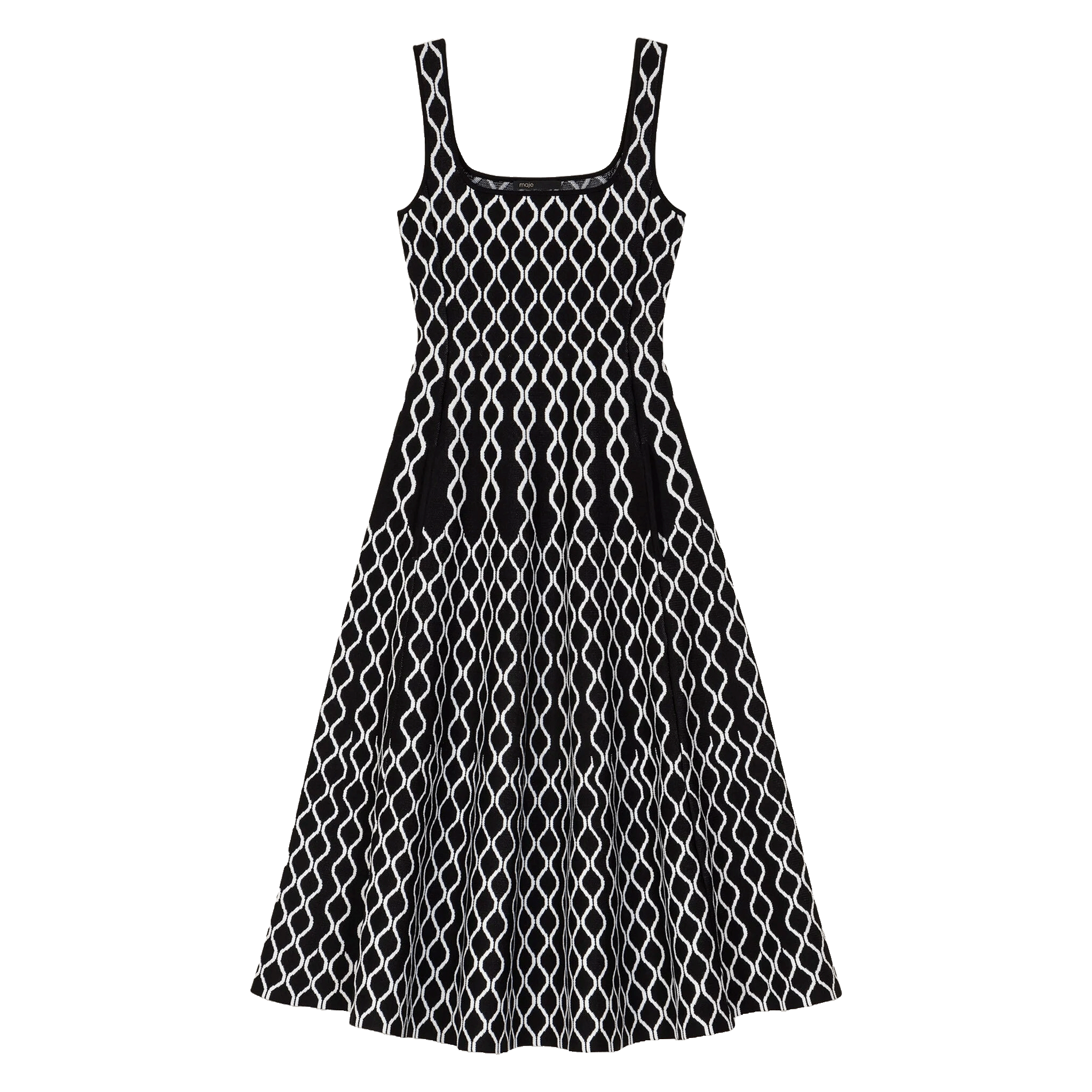 Robe courte en maille jacquard MAJE Noir