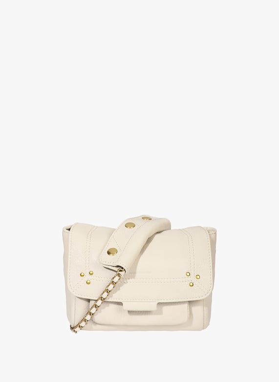 Sac à bandoulière Lulu S en cuir | Beige by JÉRÔME DREYFUSS Sac à bandoulière Lulu S en cuir Beige