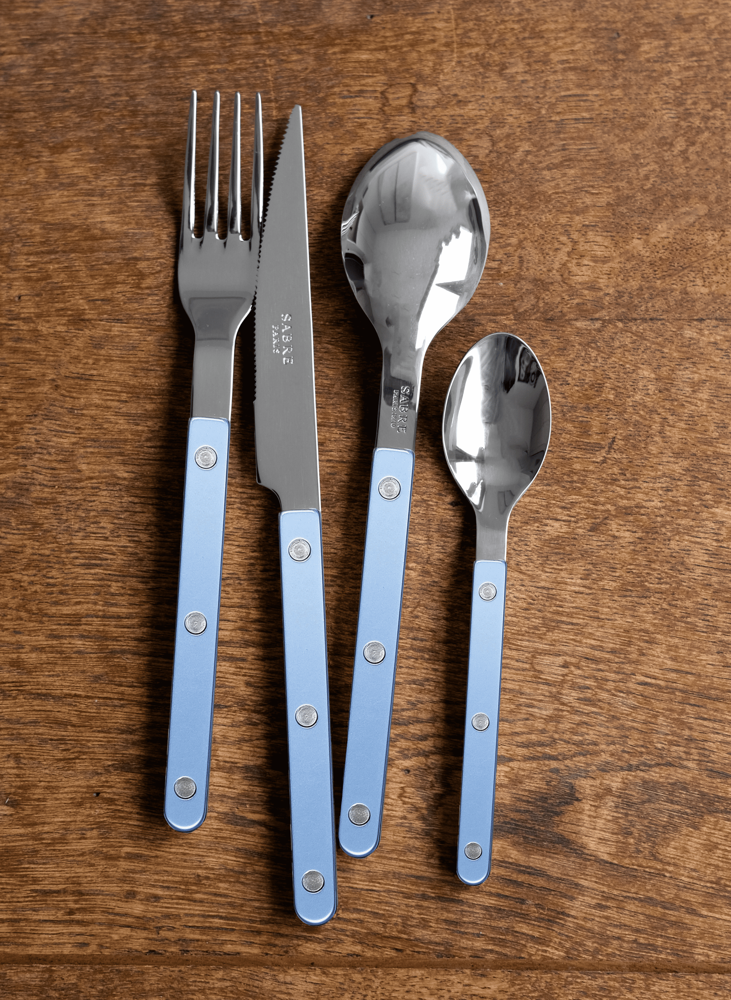 Couteau de table, bistrot pearly Bleu