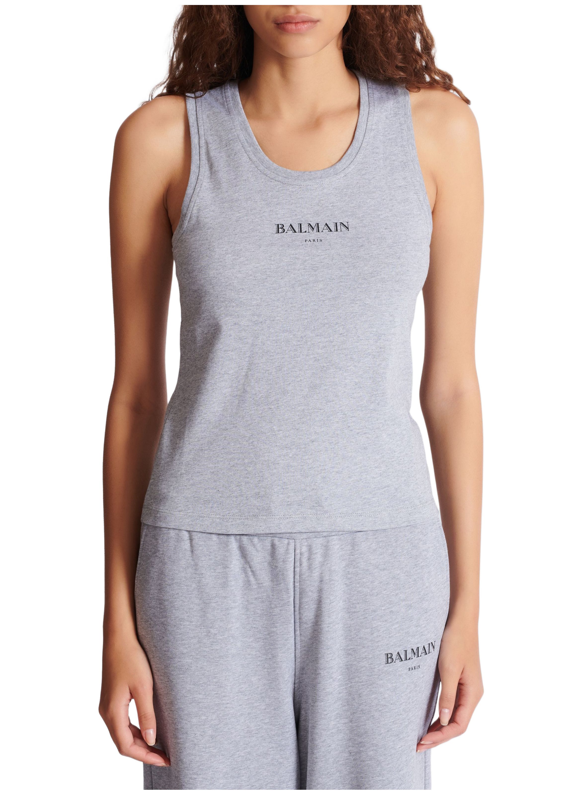 Débardeur avec imprimé balmain BALMAIN Gris