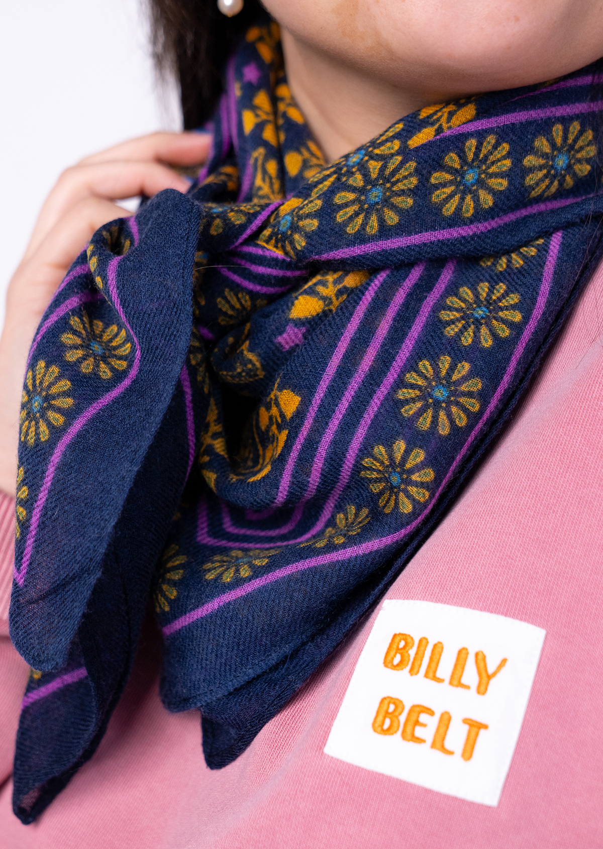 Foulard en laine constance BILLYBELT Bleu