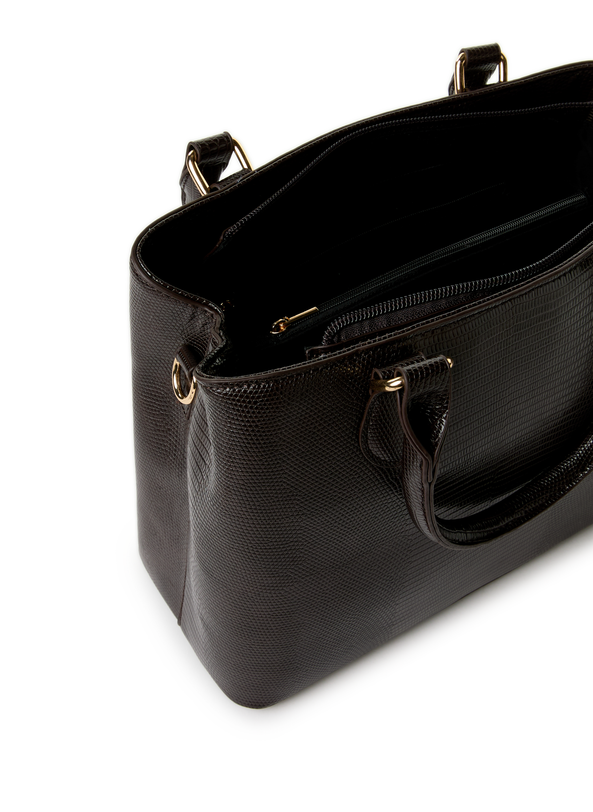 Sac à main craquelé AU PRINTEMPS PARIS Marron