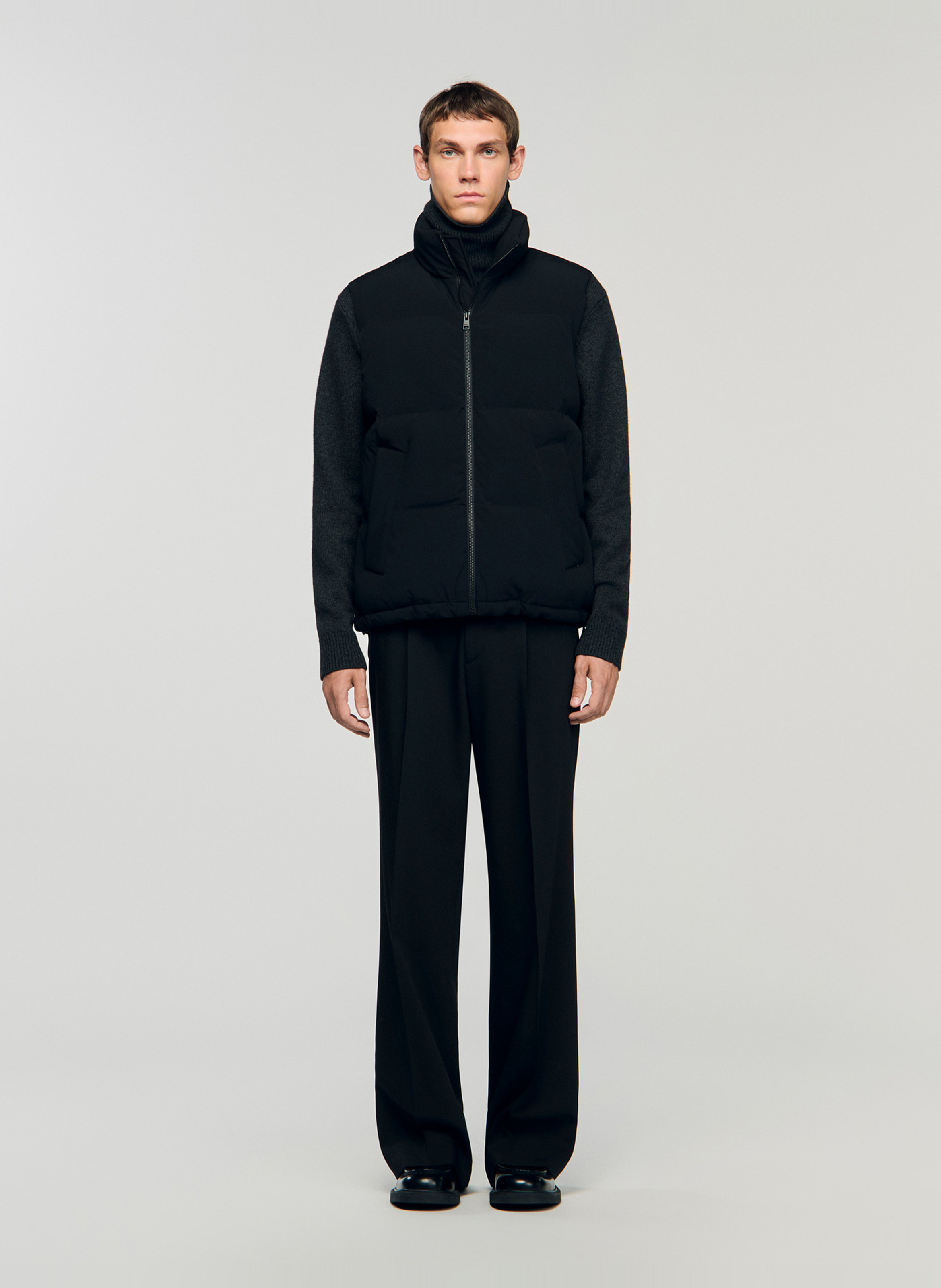 Doudoune col montant SANDRO Noir