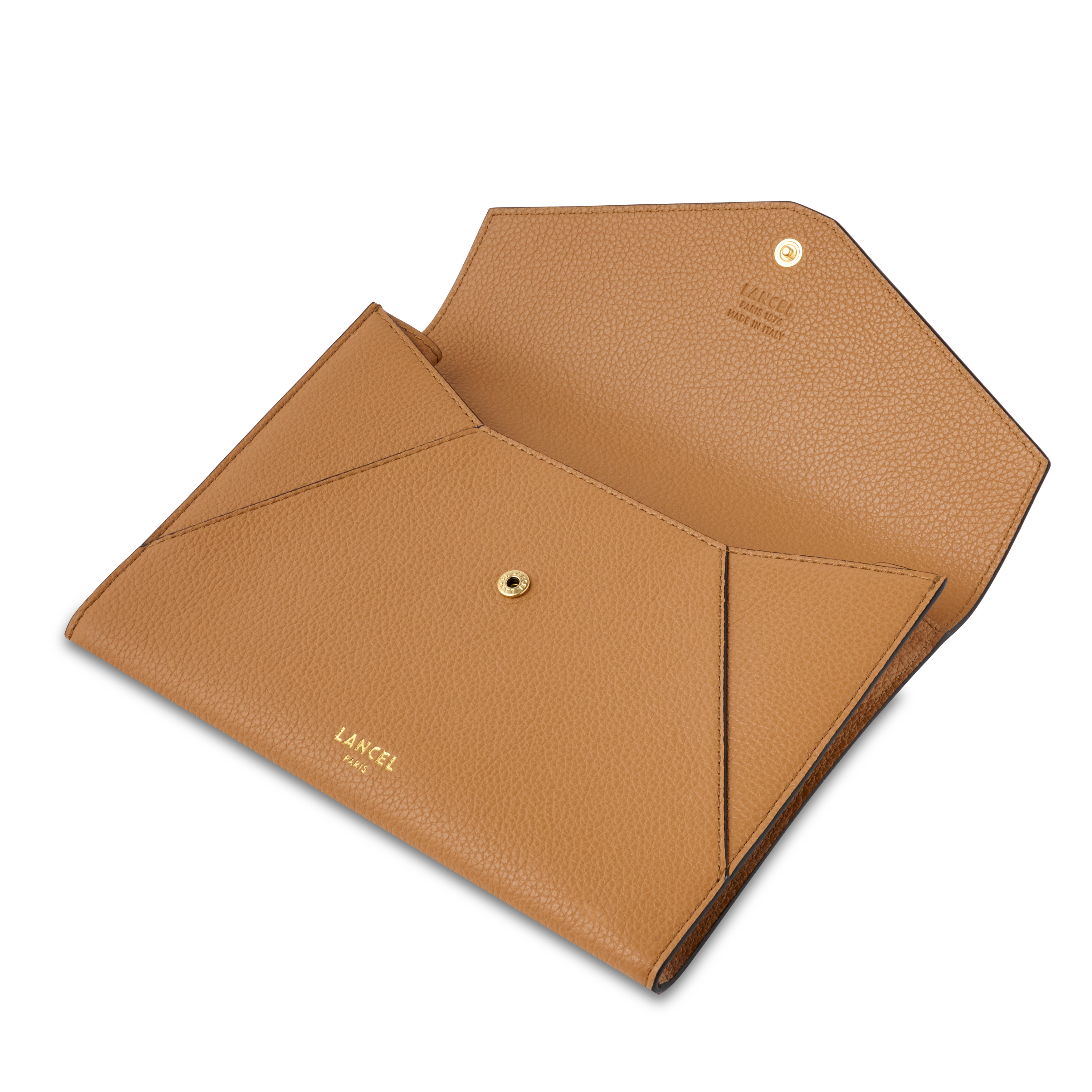 Pochette rabat m enveloppe de lancel en cuir LANCEL Marron