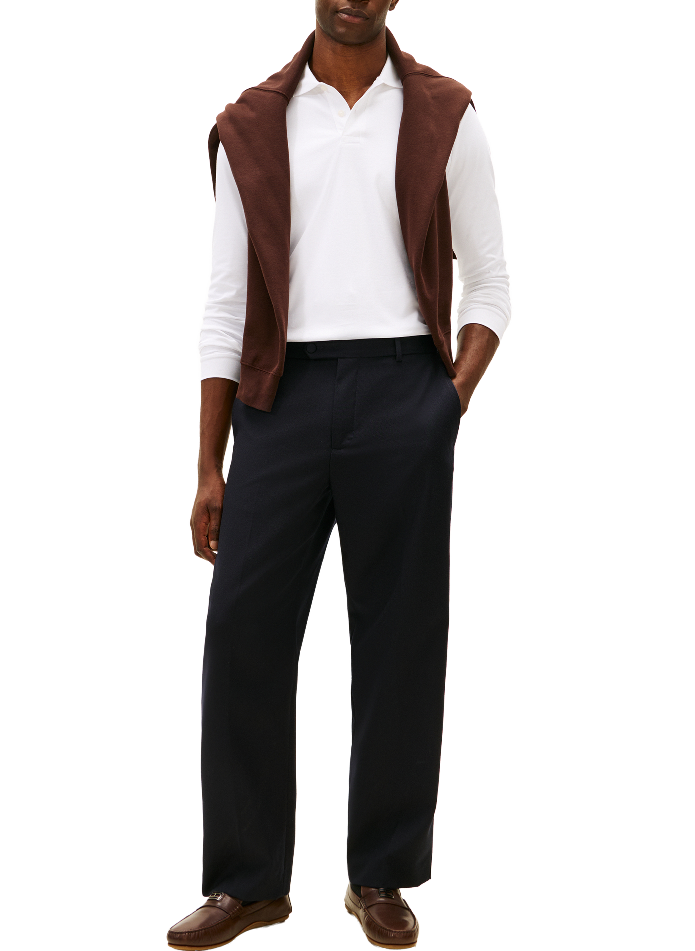 Long sleeve polo shirt TOMMY HILFIGER White